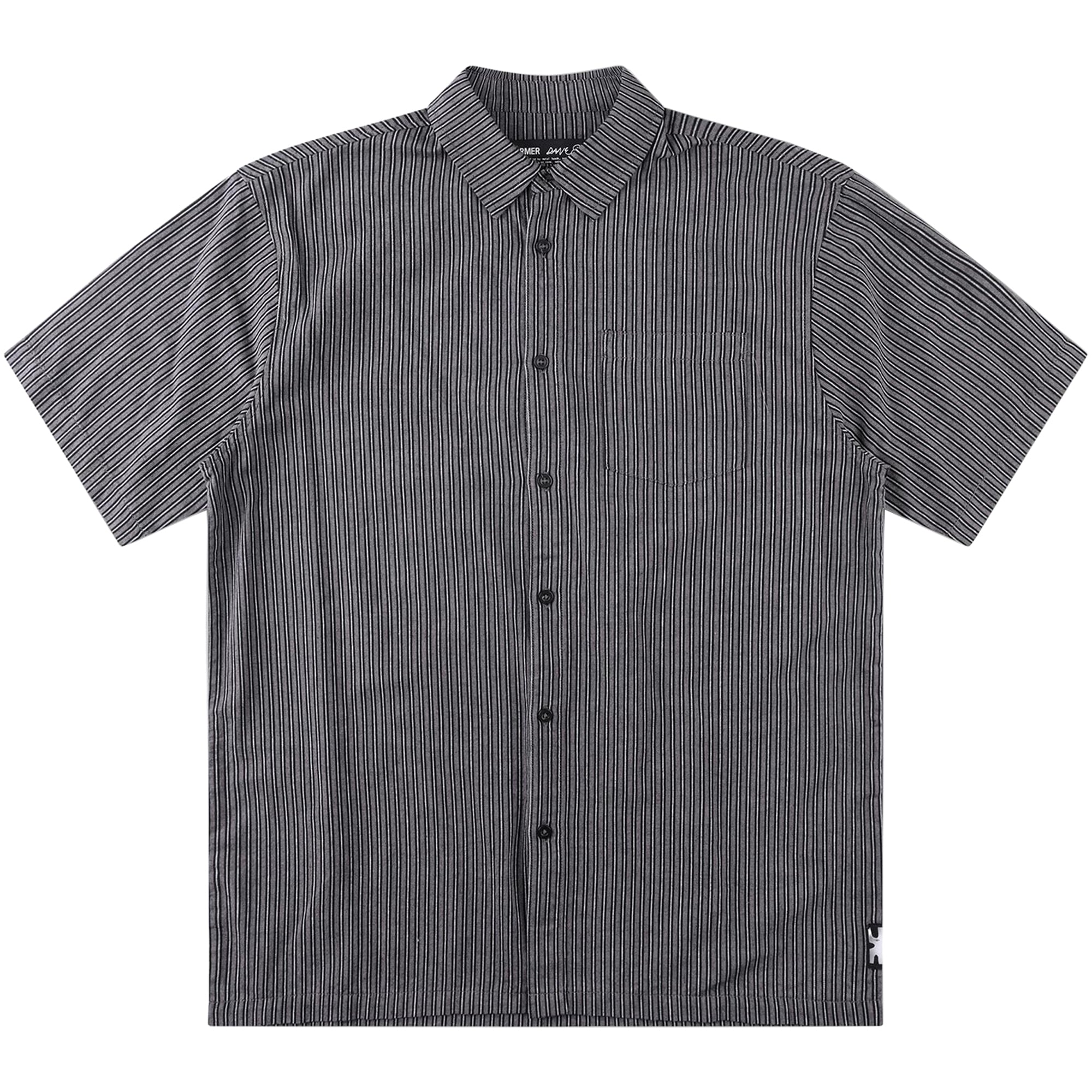 Former Reynolds Stripe Short Sleeve Shirt Worn Black