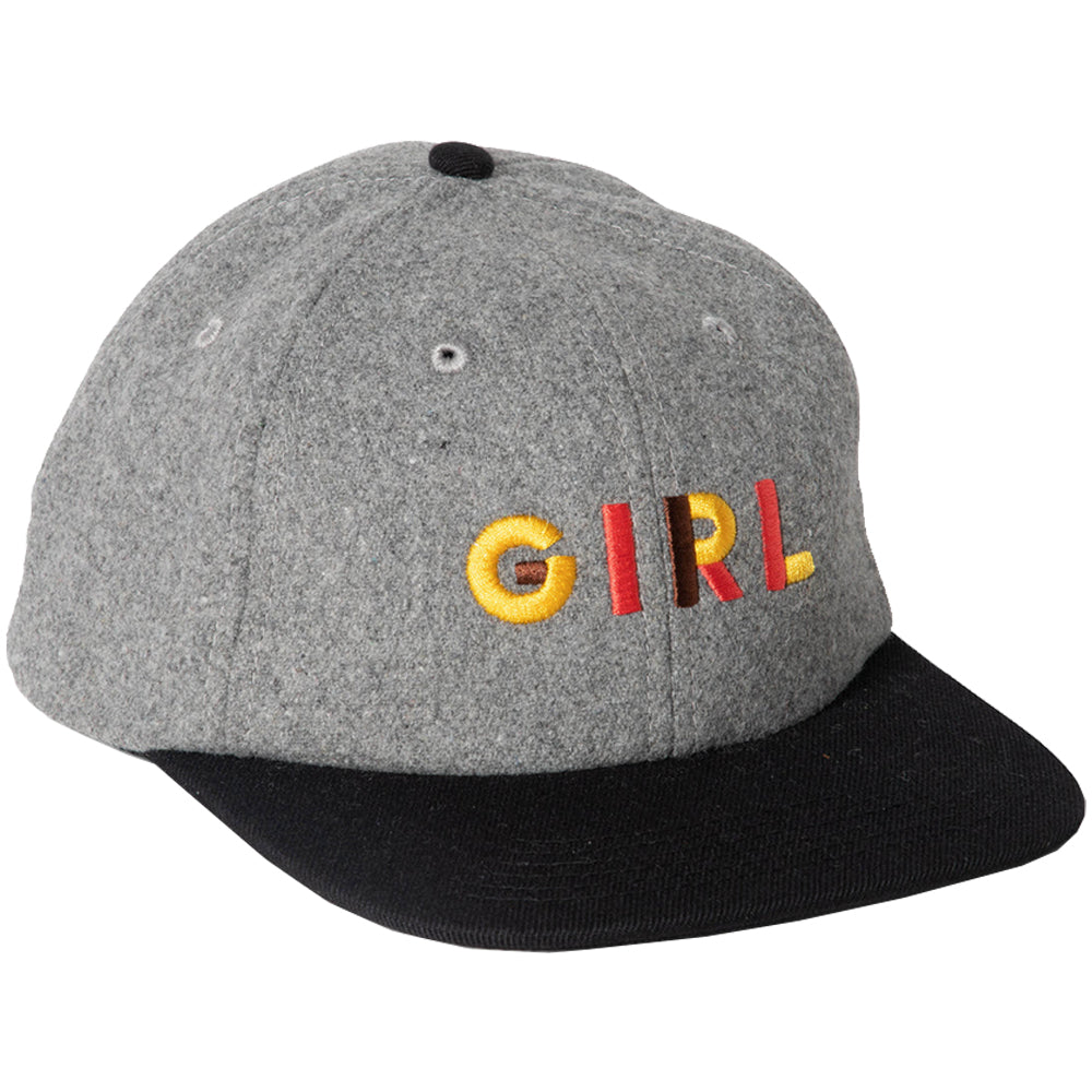 Girl Jeron Wool 6 Panel Hat Grey/Black