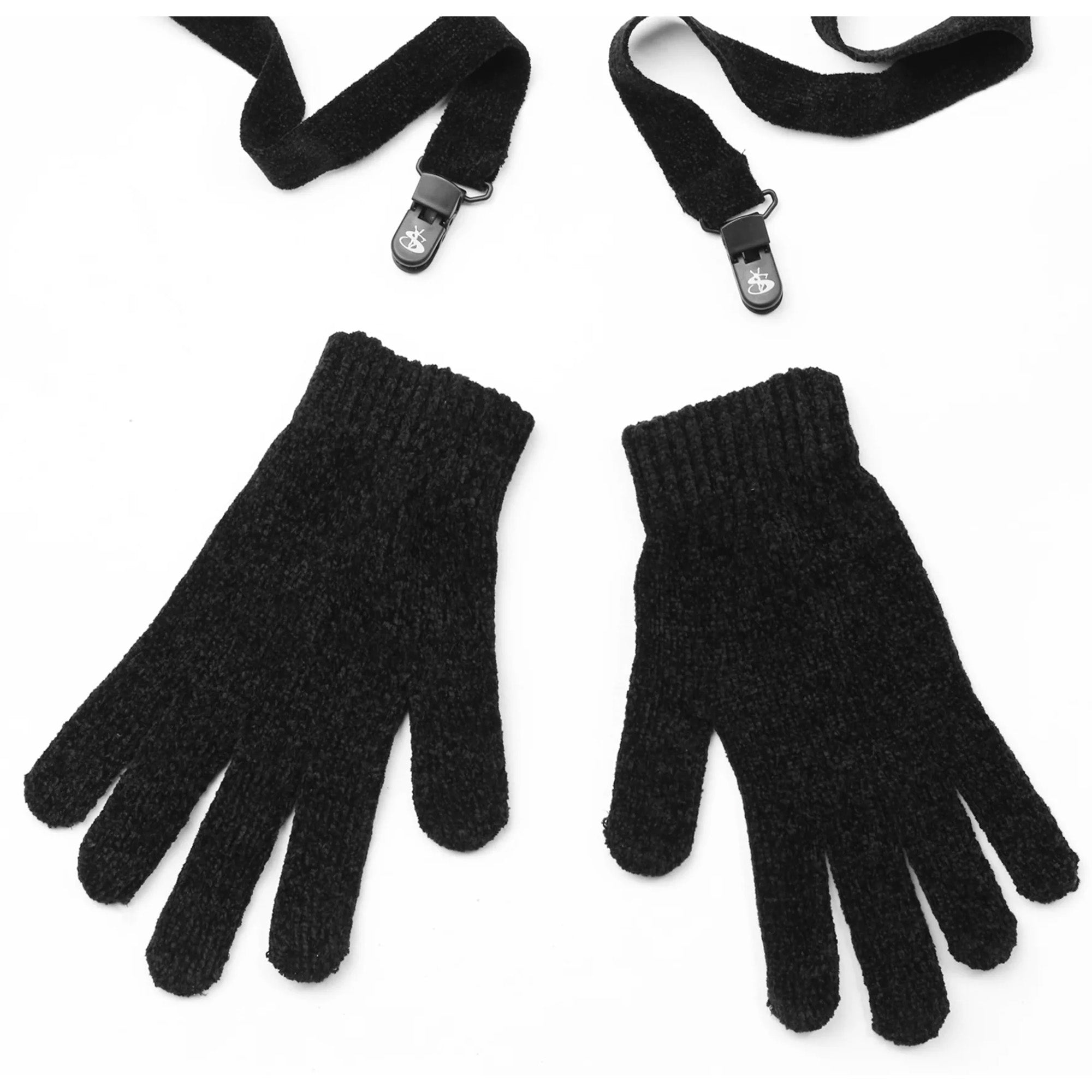 Yardsale Chenille Gloves Black