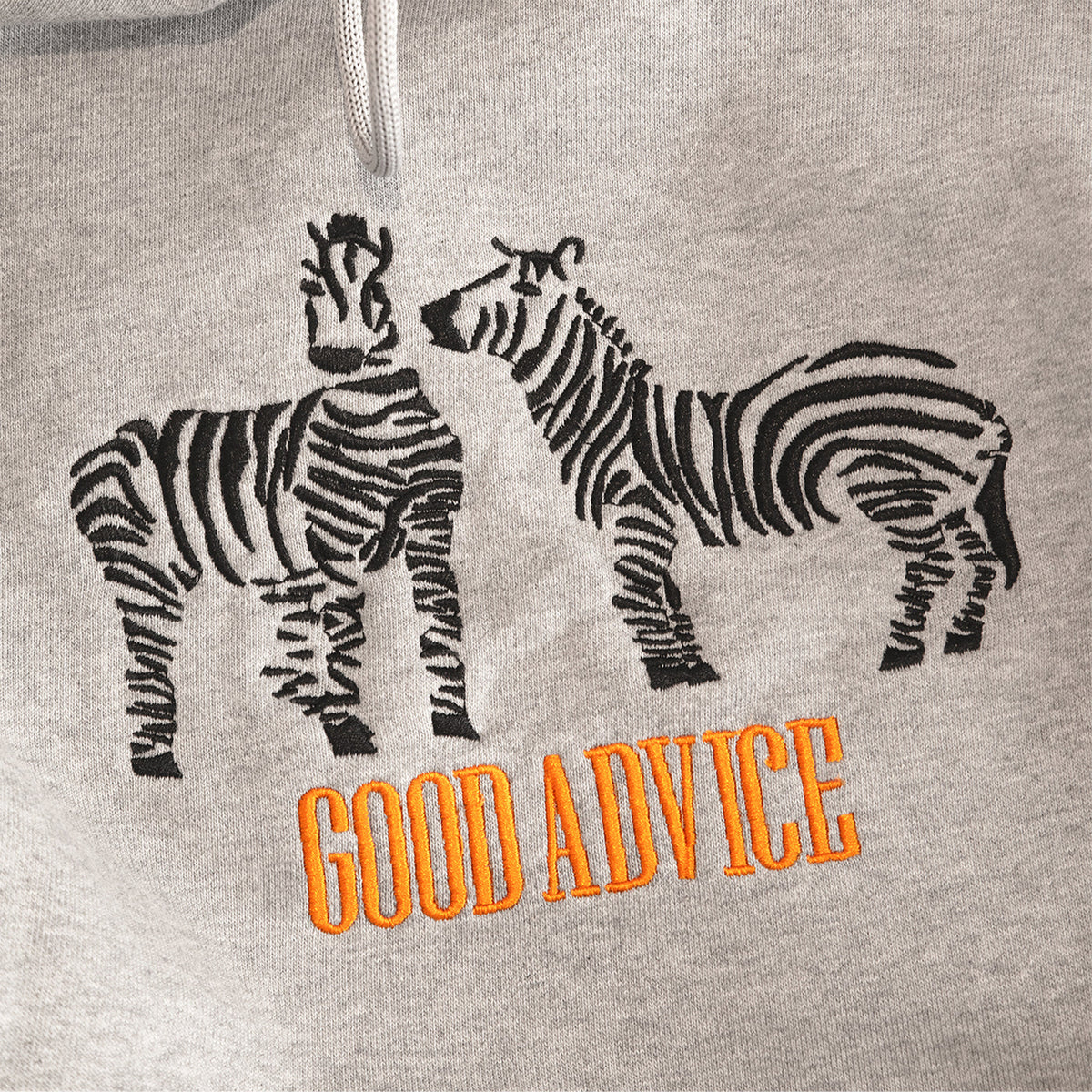 Good Advice Zebra Hoodie Sport Grey