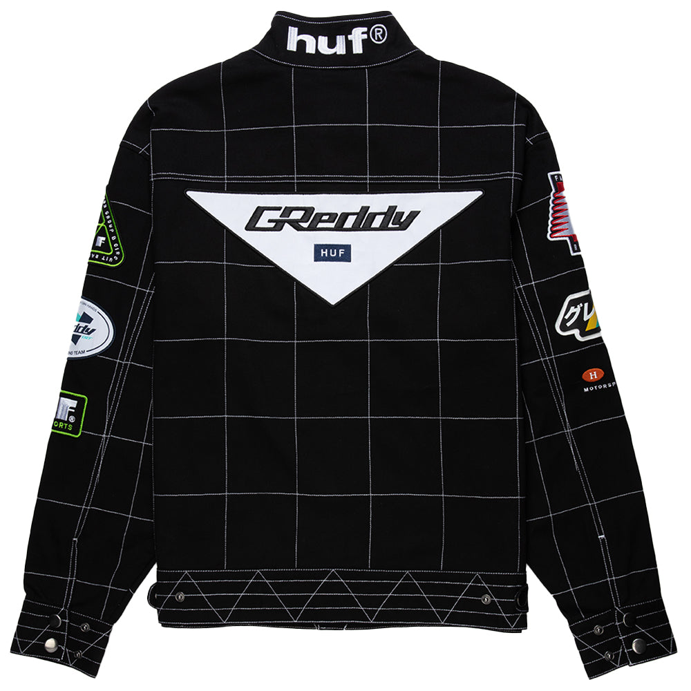 HUF x Greddy Racing Team Jacket Black