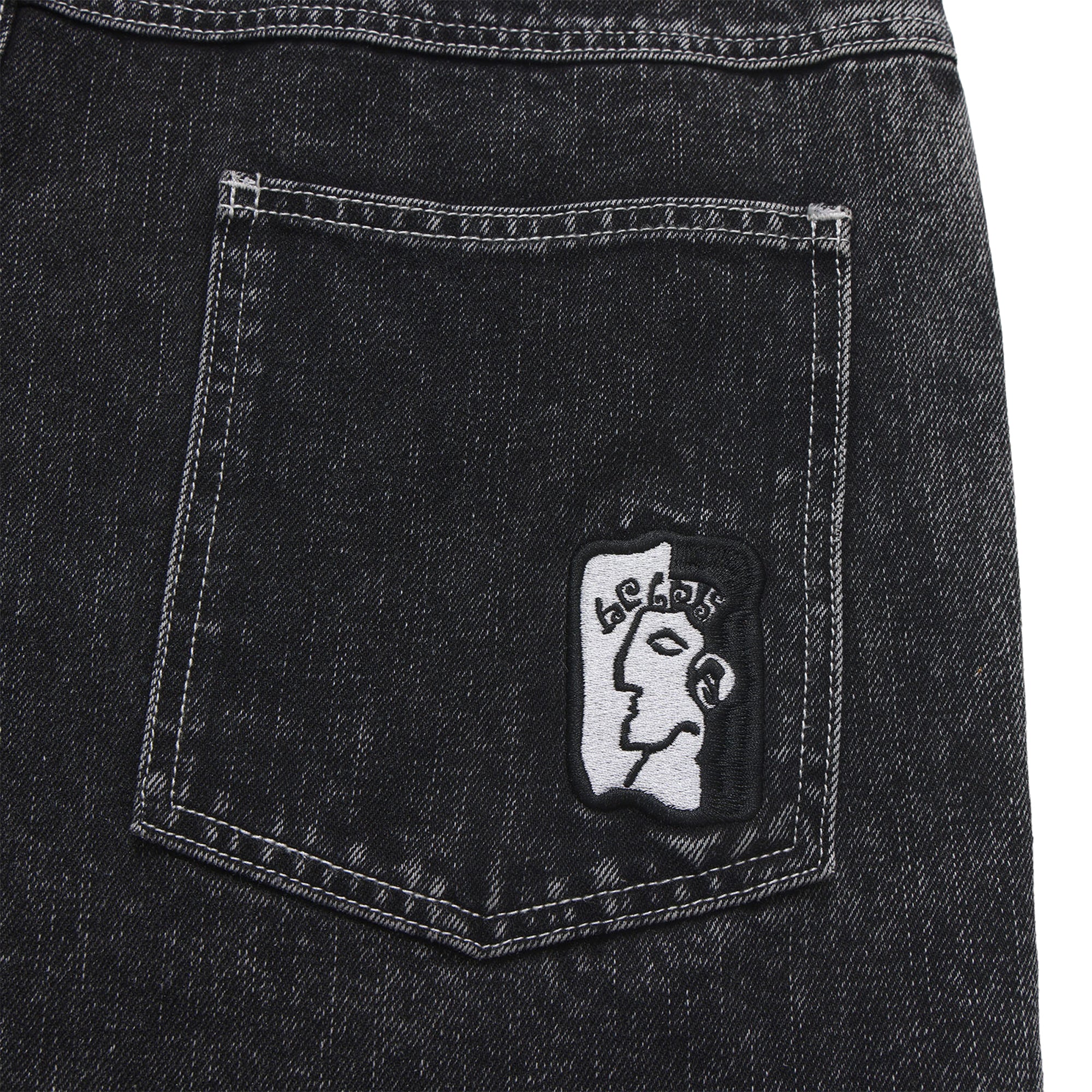 Hélas Dieu Grec Jeans Shorts Washed Black