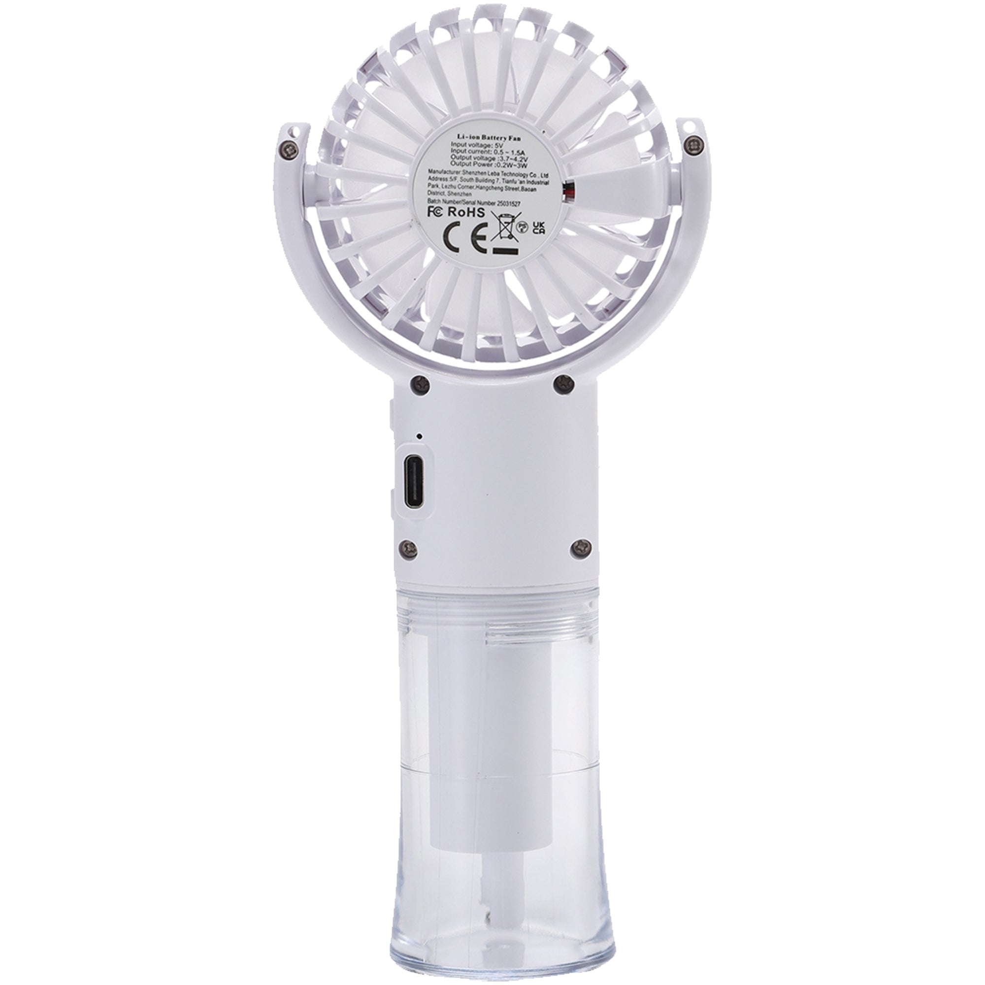 Hélas Fan Tastik Handheld Mist Fan White