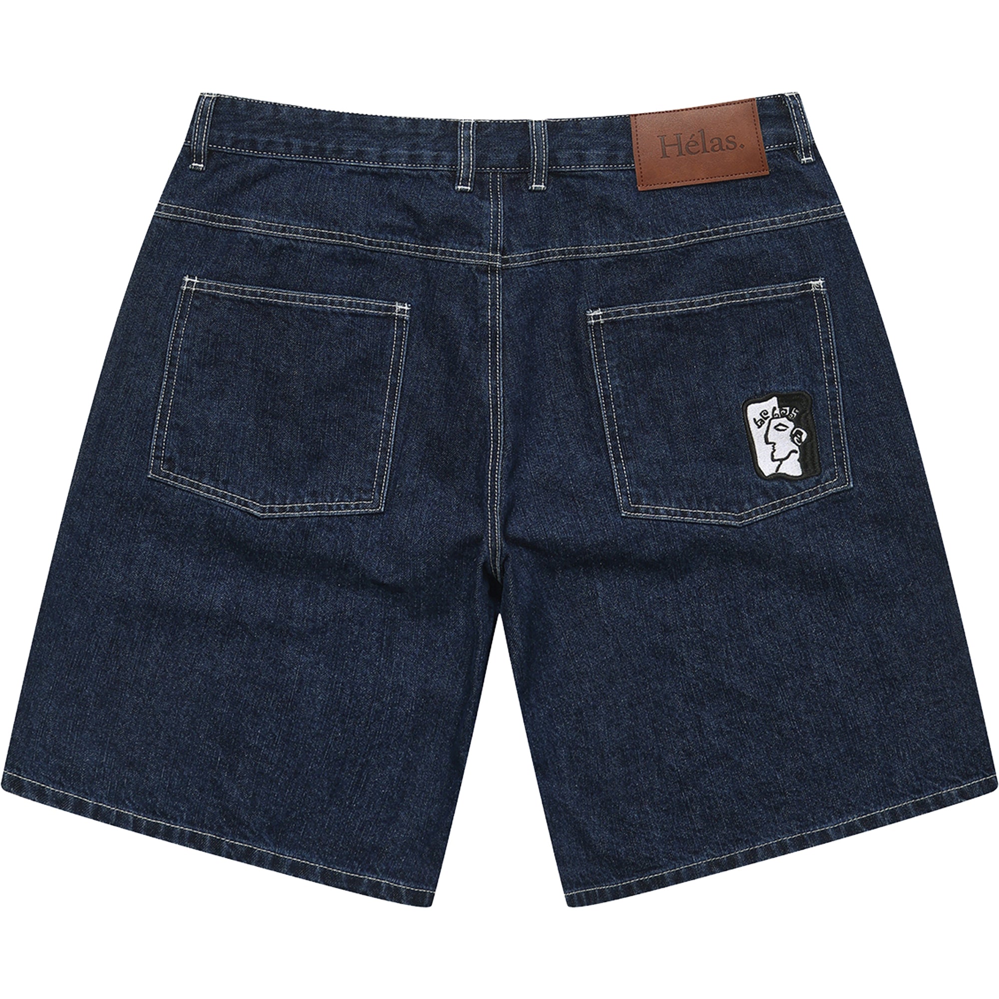 Hélas Dieu Grec Jeans Shorts Washed Navy