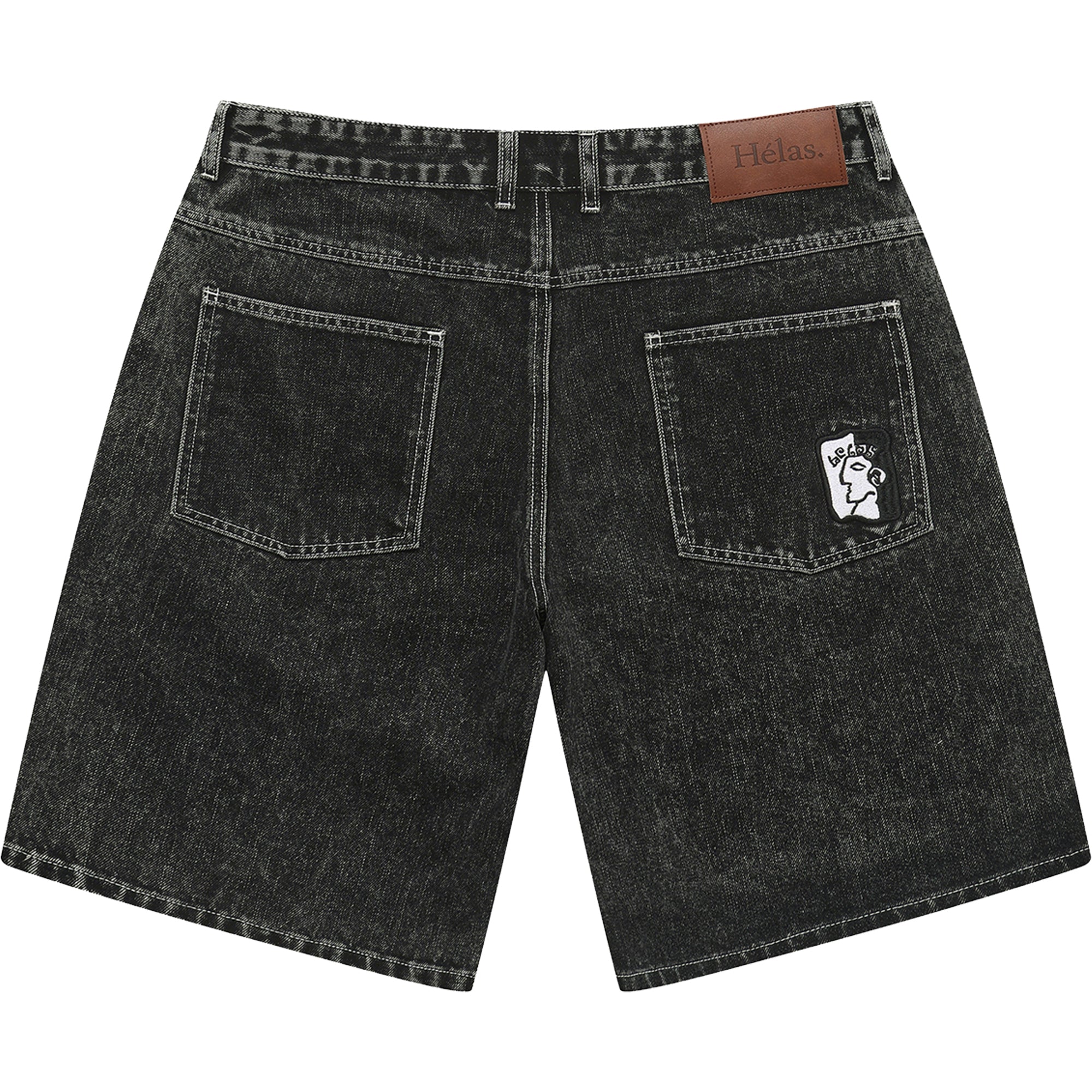 Hélas Dieu Grec Jeans Shorts Washed Black
