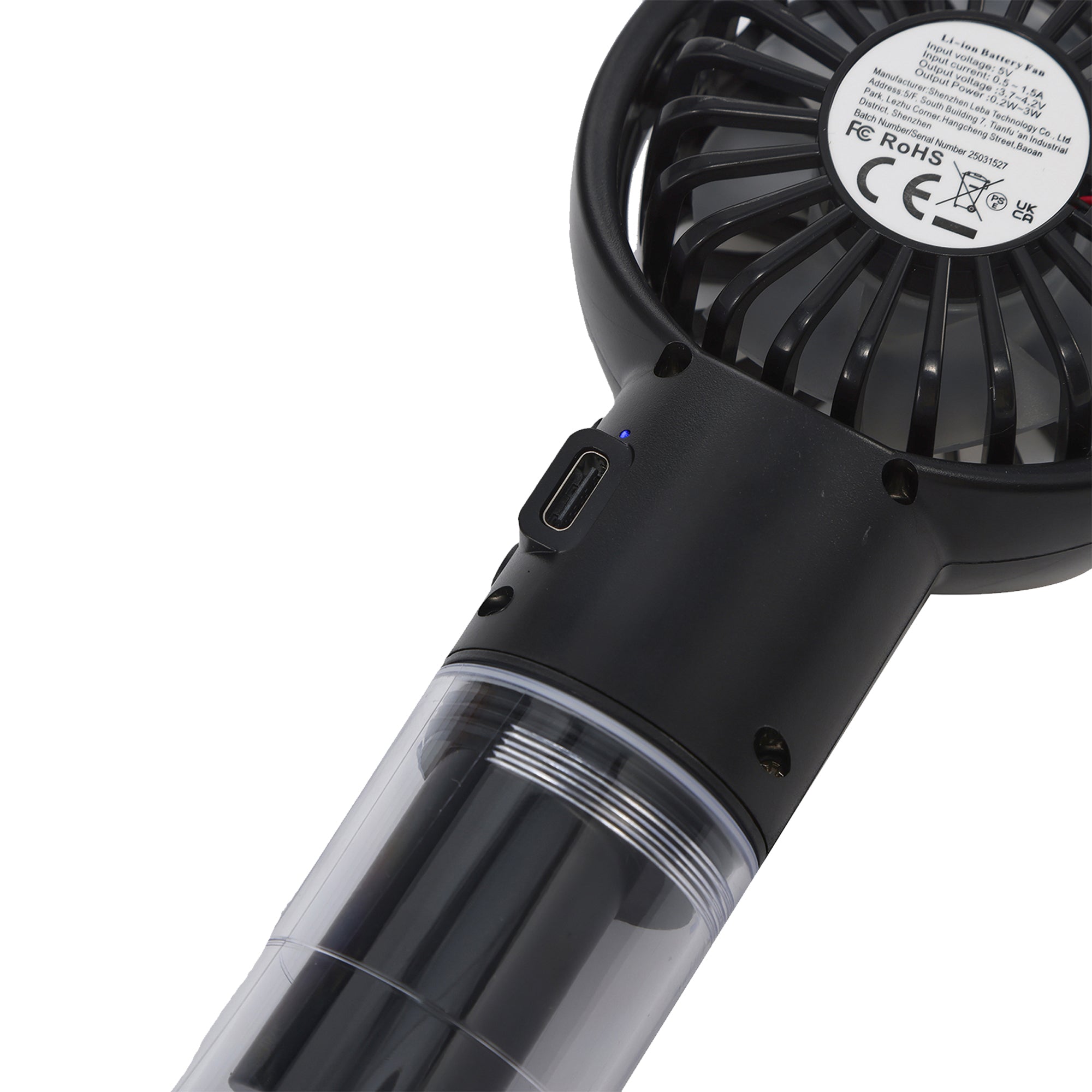 Hélas Fan Tastik Handheld Mist Fan Black