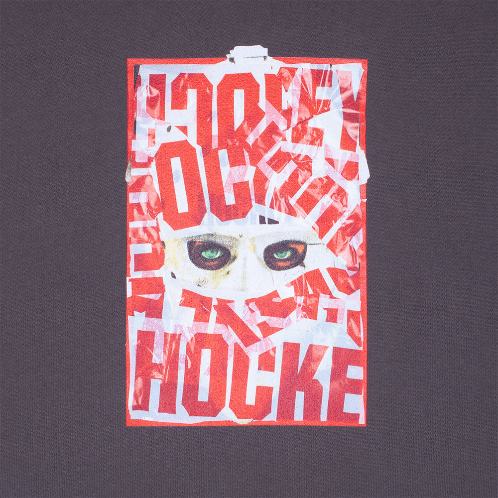 Hockey War All Over Hoodie Charcoal