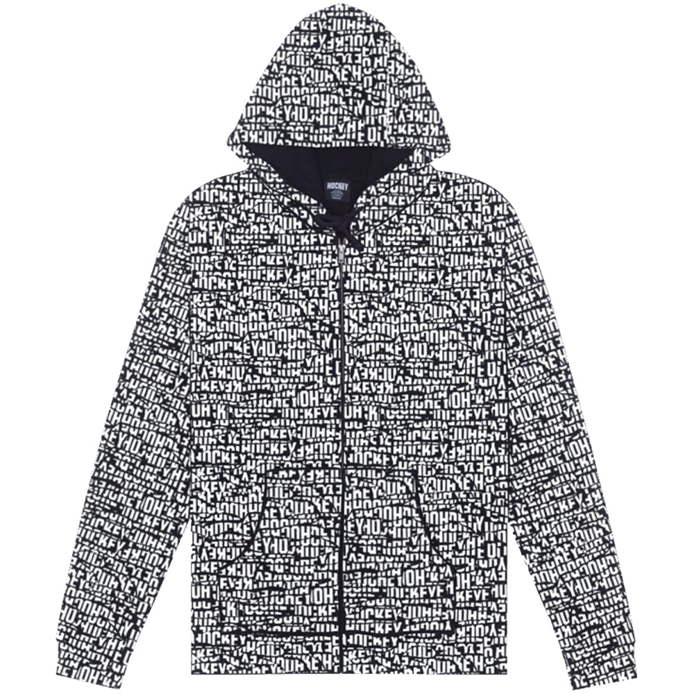 Hockey Torn Hoodie Black/White