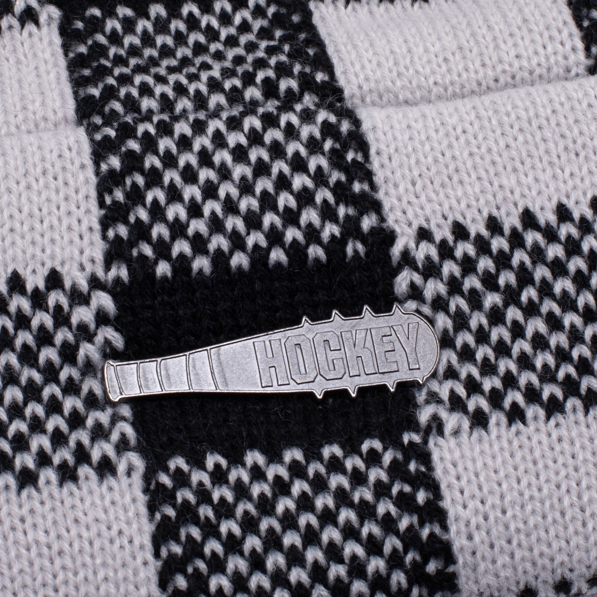 Hockey Plaid Beanie Dark Grey