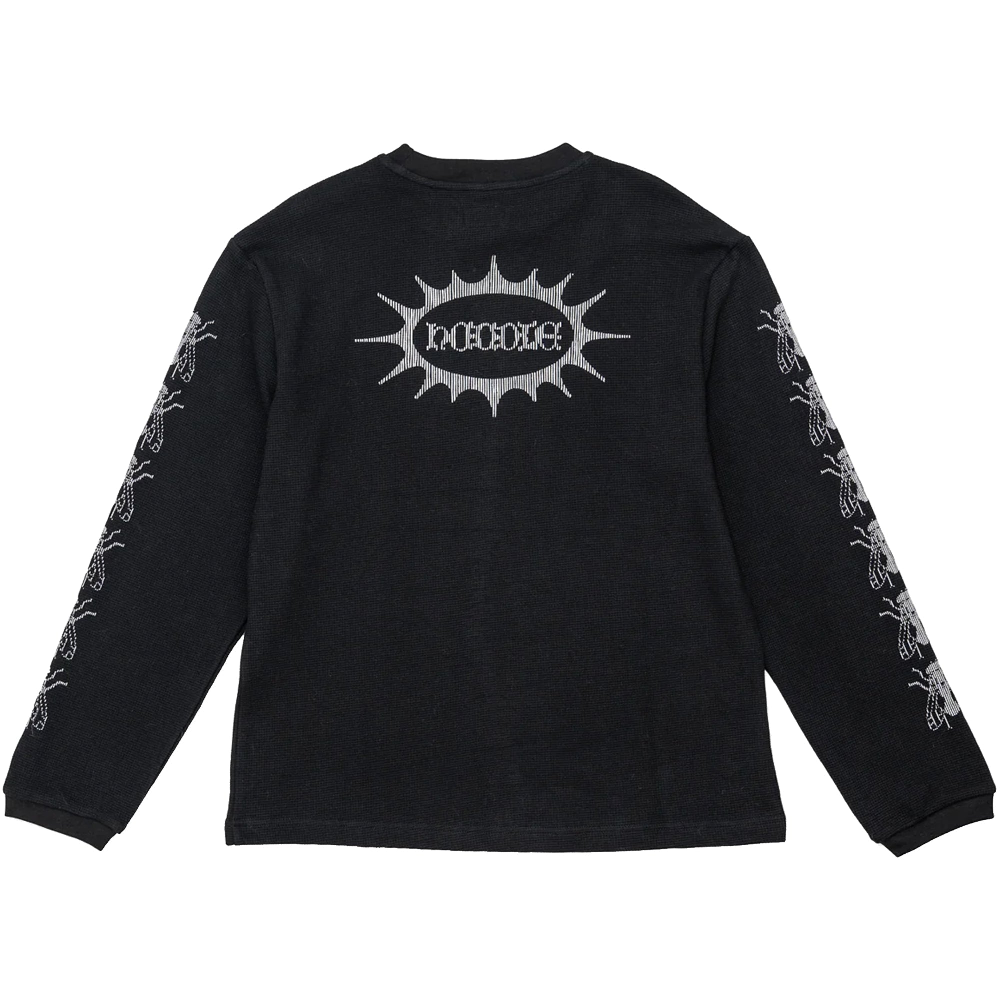 Hoddle Long Sleeve Waffle Knit Black
