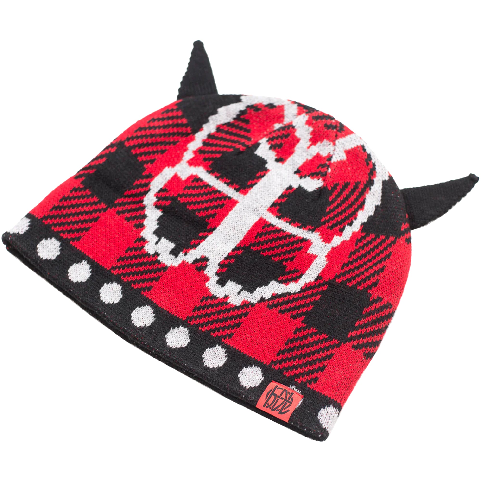 Hoddle Butterfly Horn Beanie Red