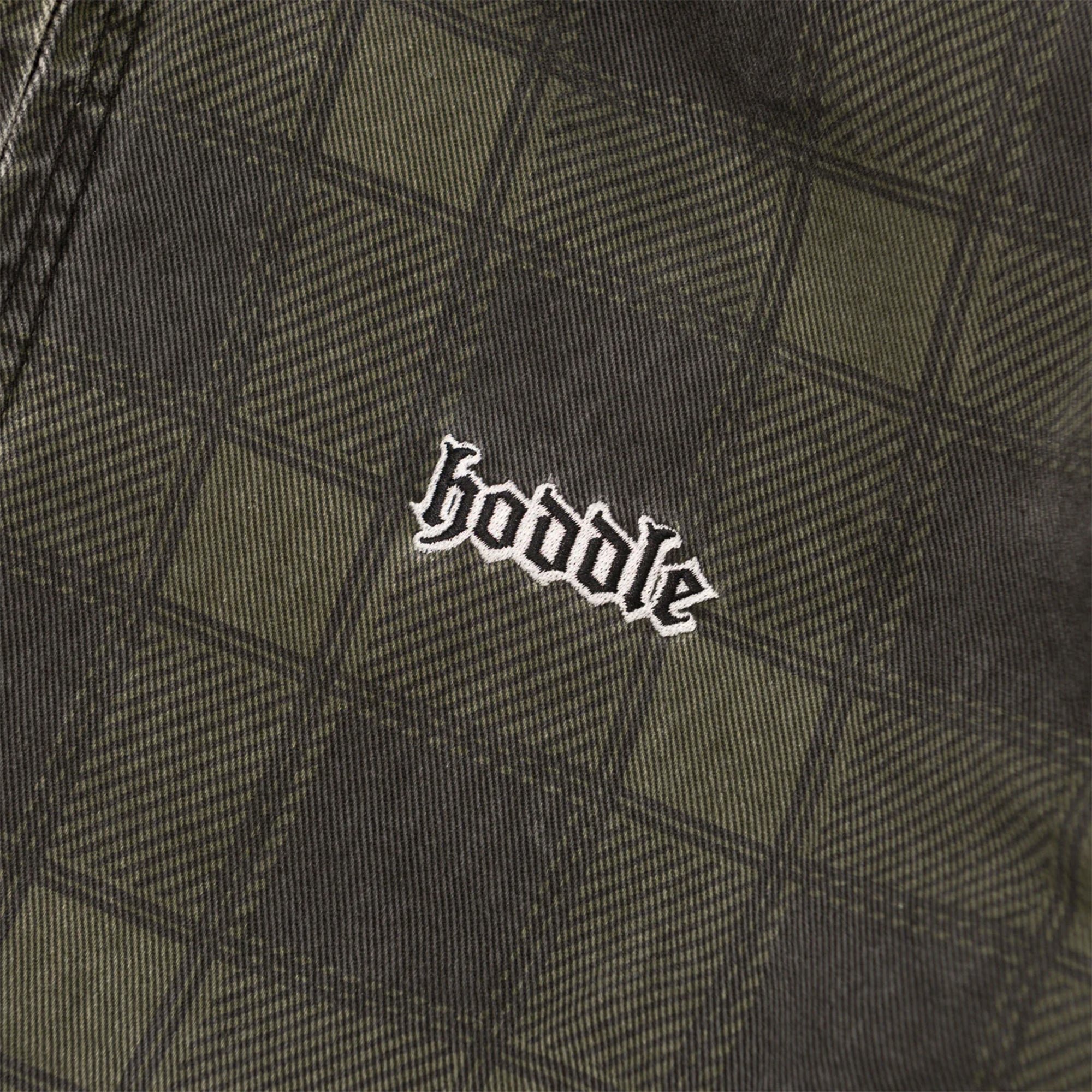 Hoddle Hooded Quilted Denim Jacket Plaid