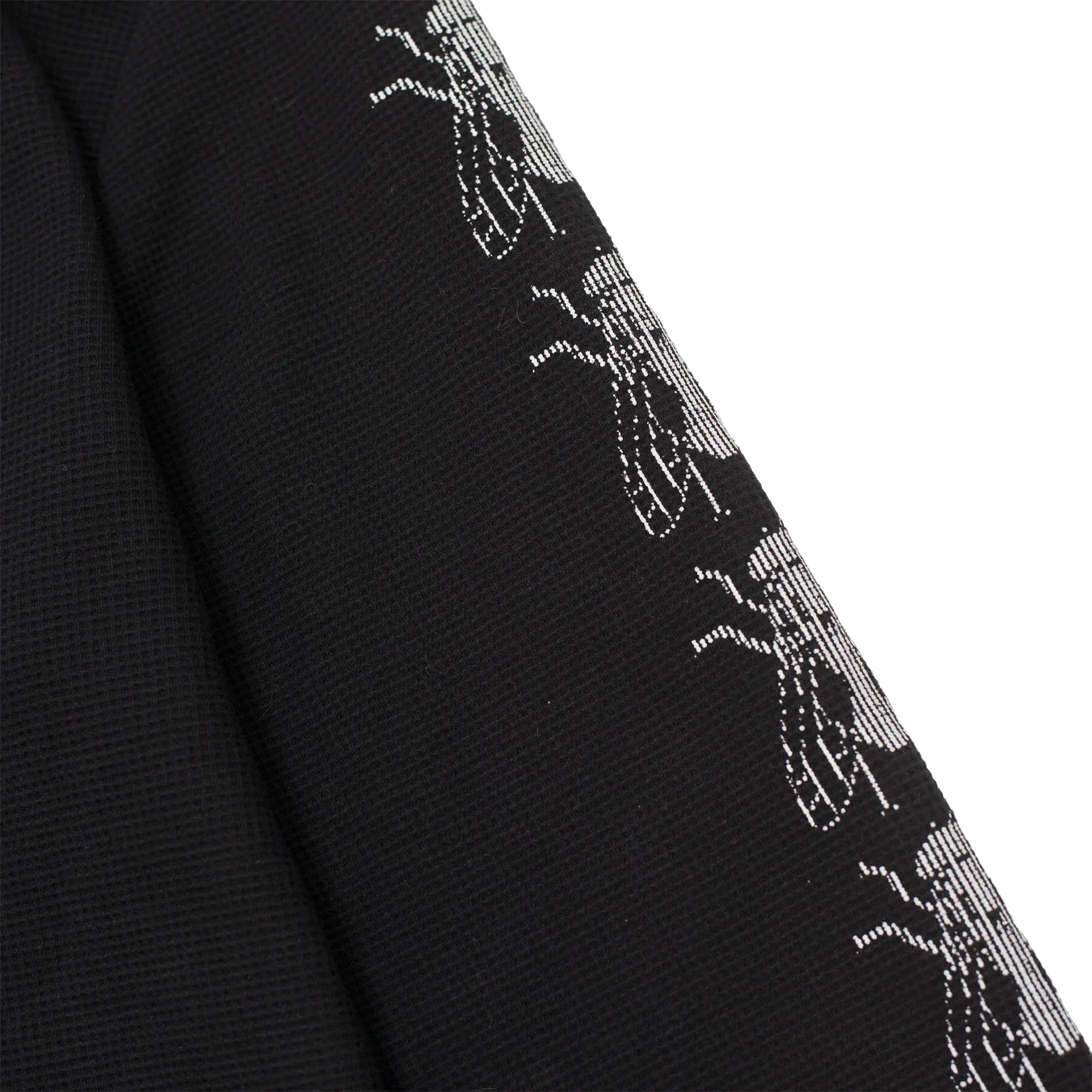 Hoddle Long Sleeve Waffle Knit Black
