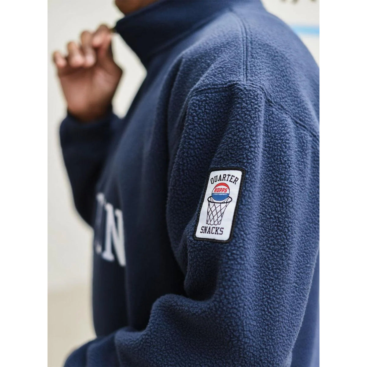 Hopps x Quartersnacks Tompkins 1/4 Zip Fleece Navy