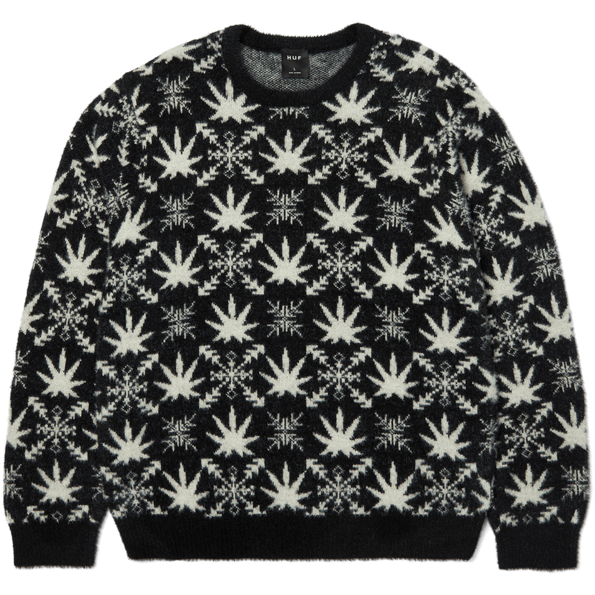 HUF Arctic Plantlife Crewneck Sweater Black | NOTE shop