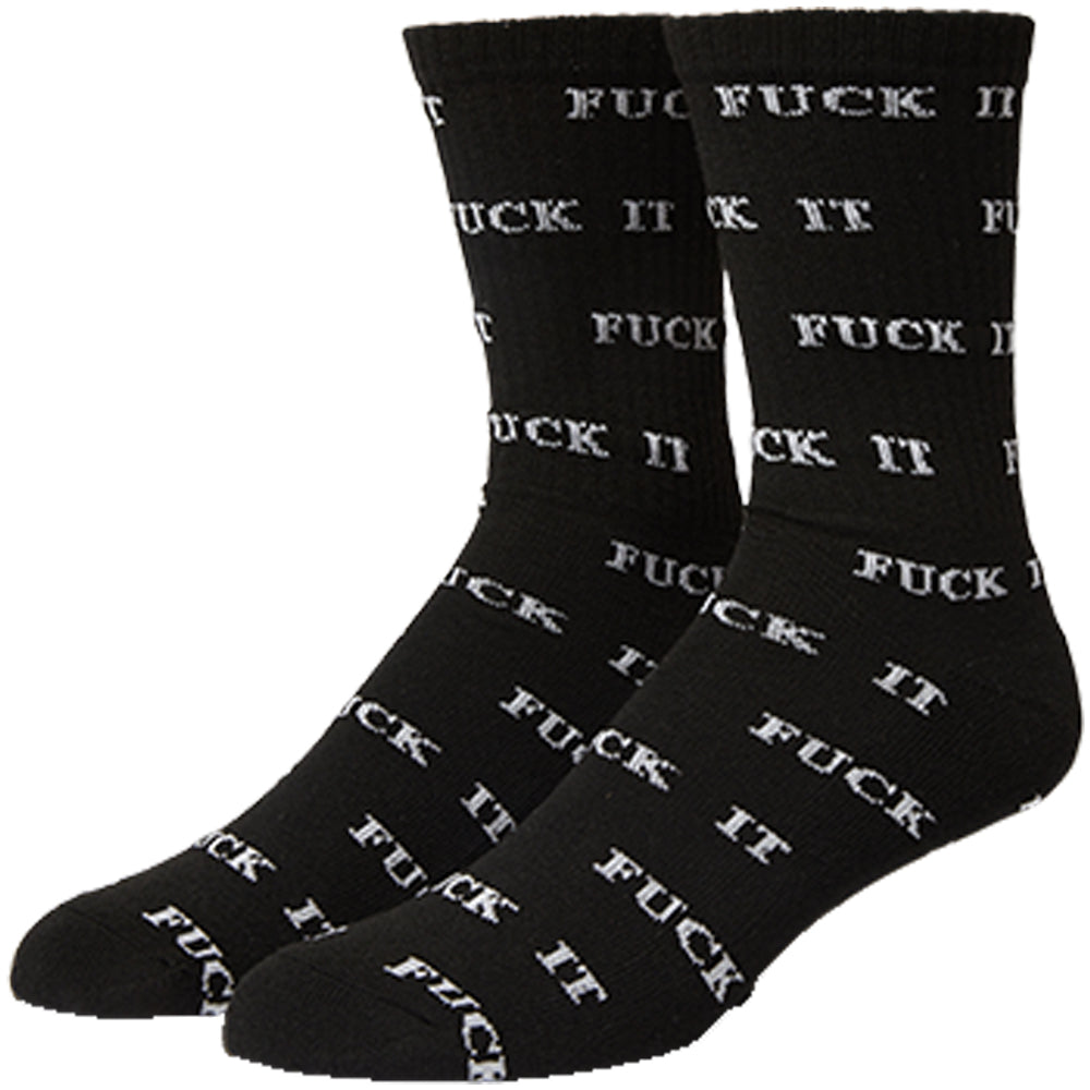 HUF Fuck It Glow Sock Black