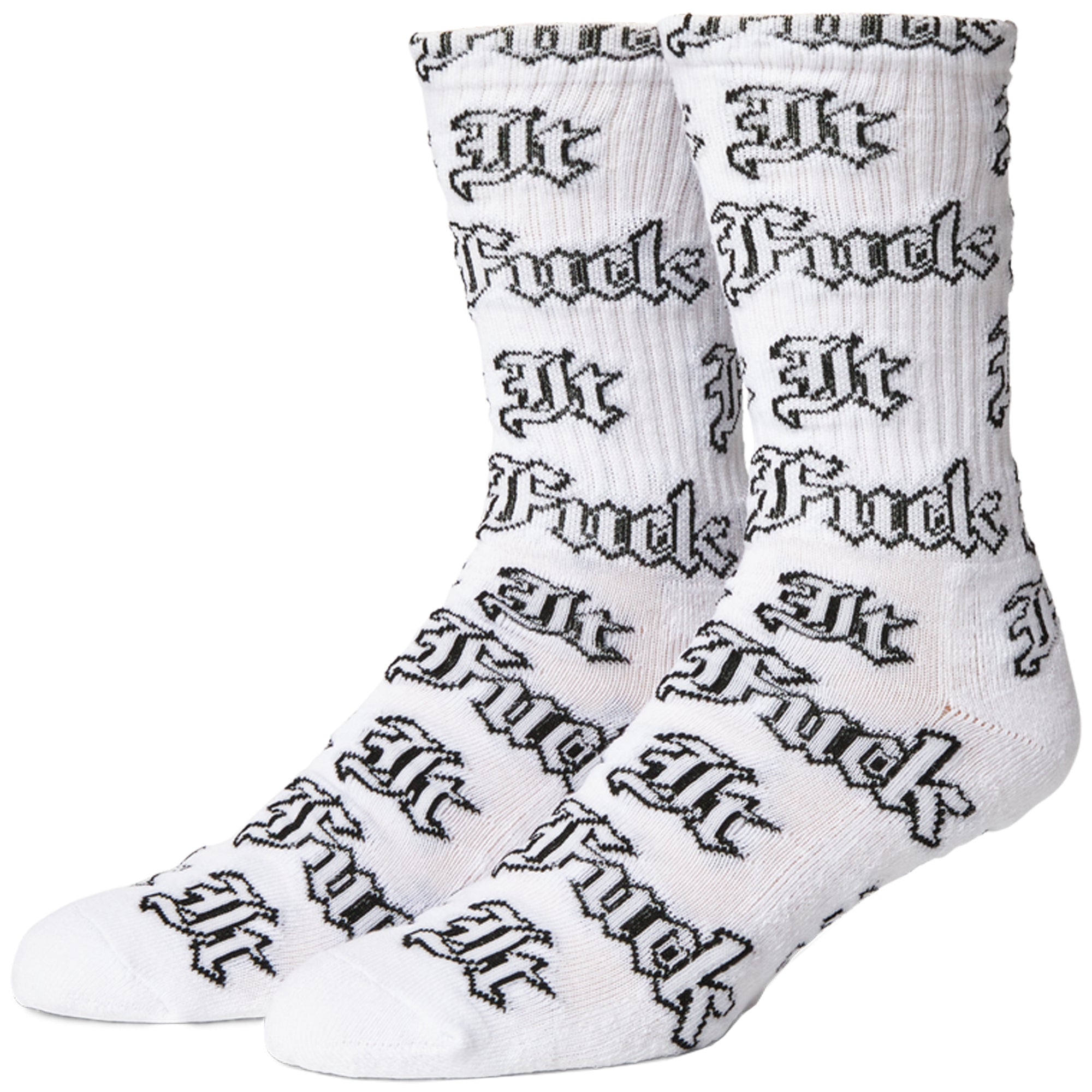 HUF Fuck It Old English Sock White