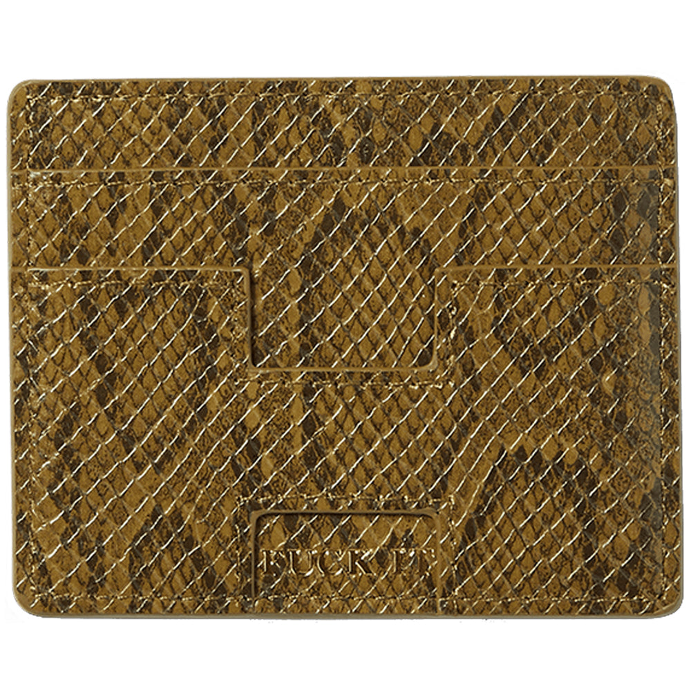 HUF Fuck It Snakeskin Cardholder Green