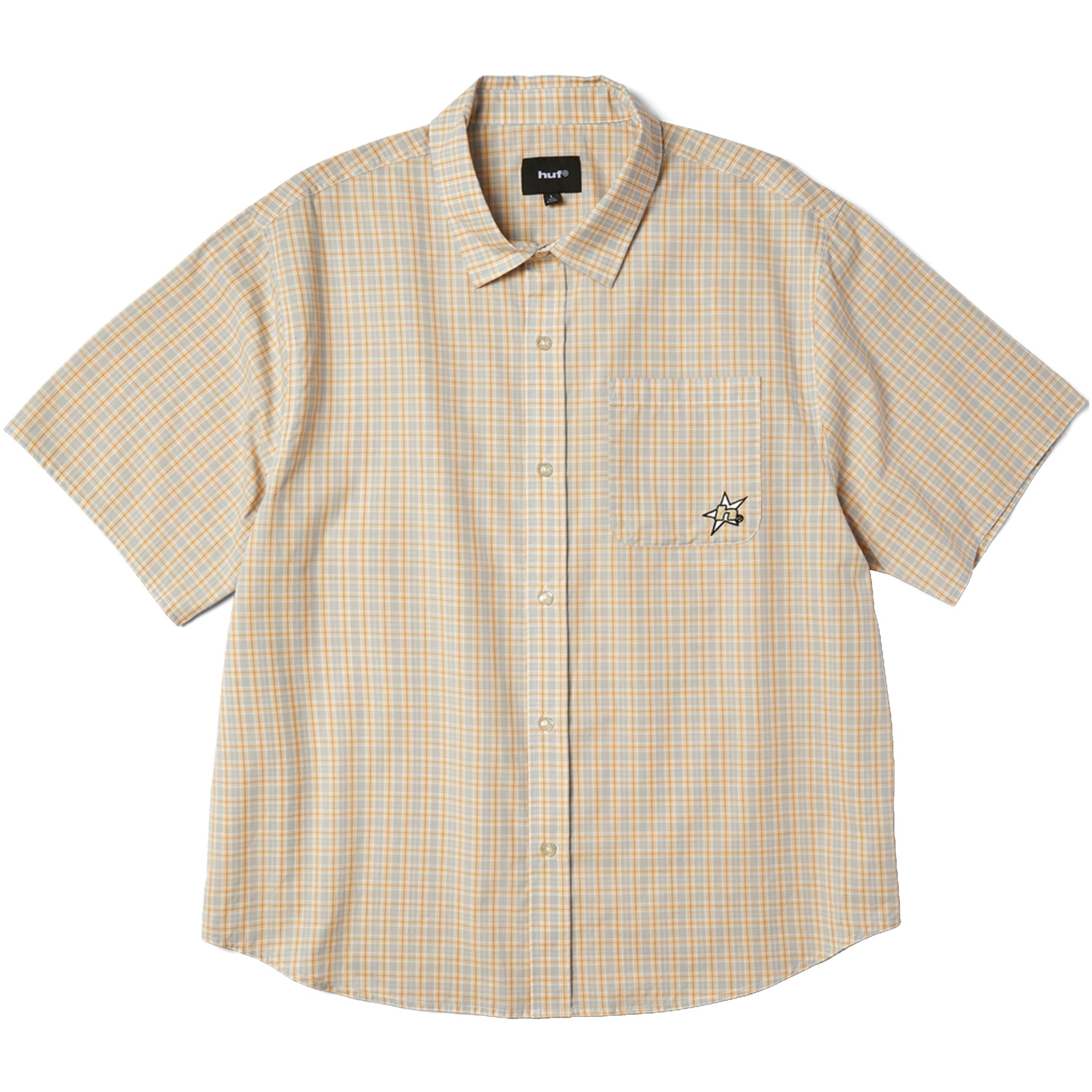 HUF H Star Plaid Shirt Putty