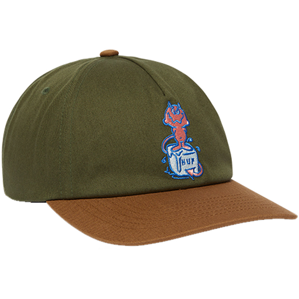 HUF Melt 5 Panel Snapback Hat Green