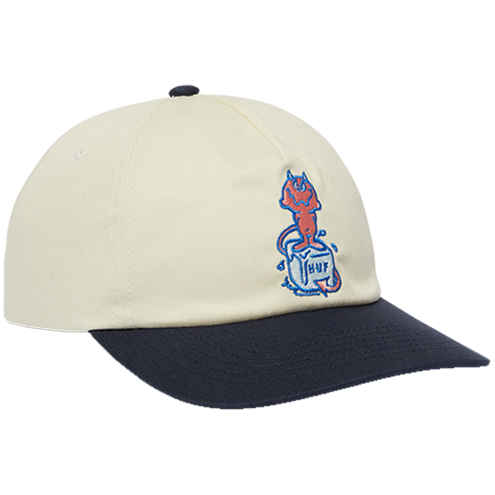 HUF Melt 5 Panel Snapback Hat Natural