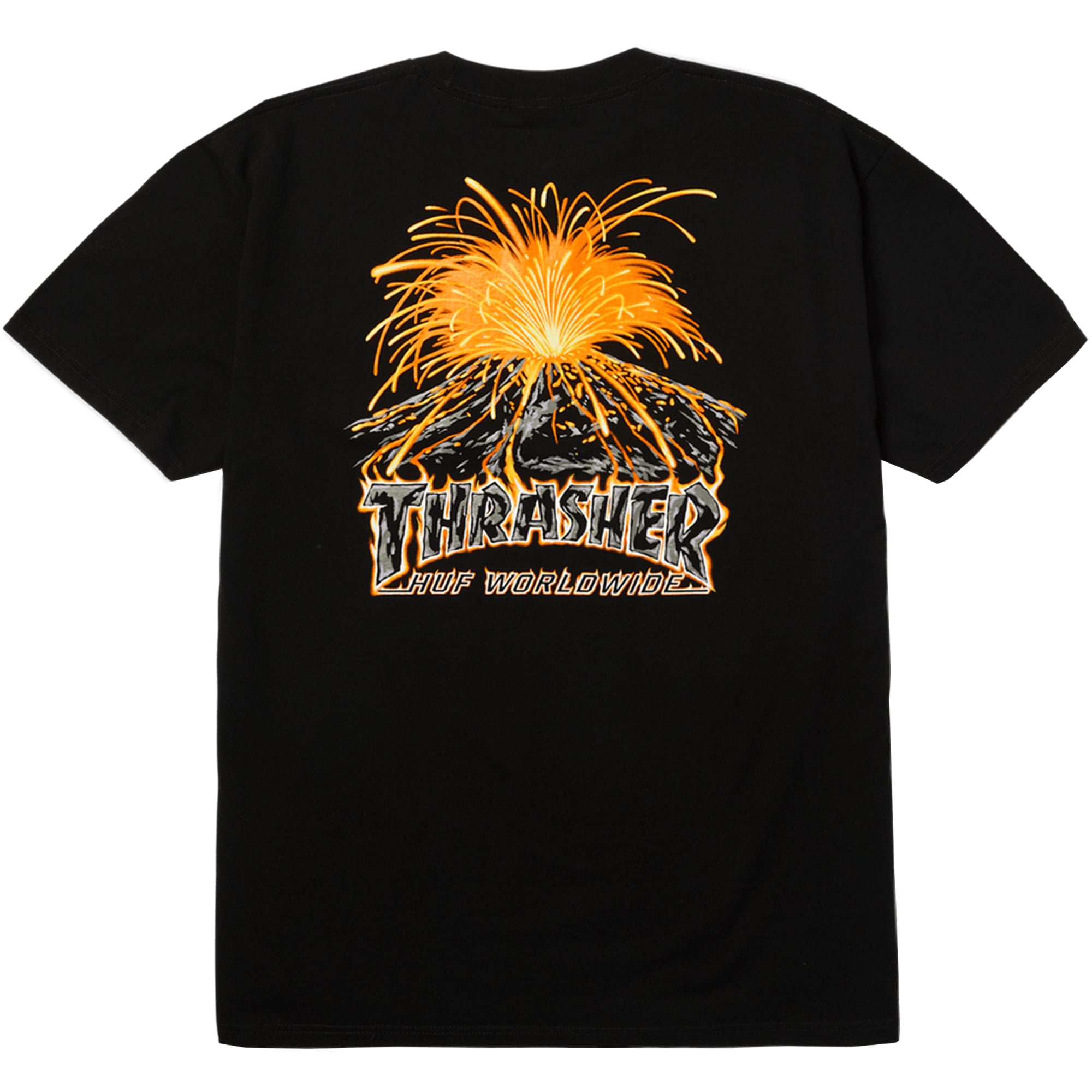 HUF x Thrasher Meltdown Tee Black