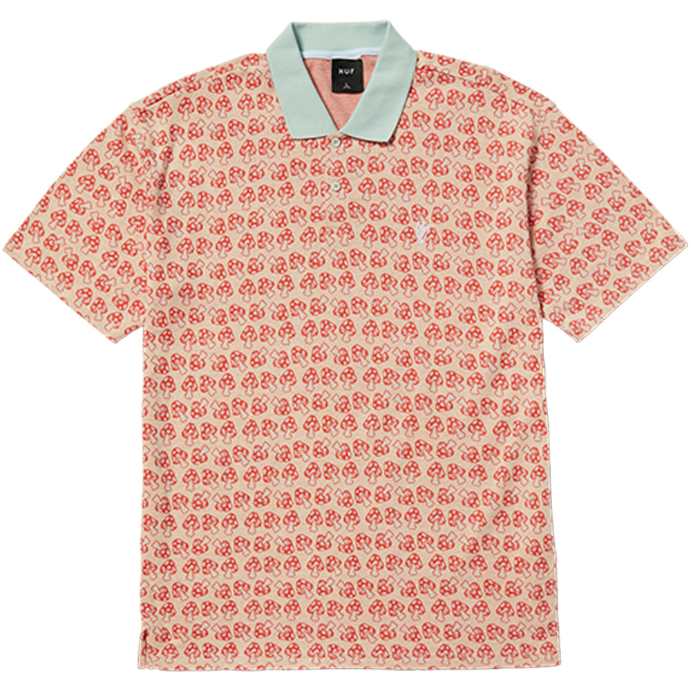 HUF Microdose Knit S/S Polo Red