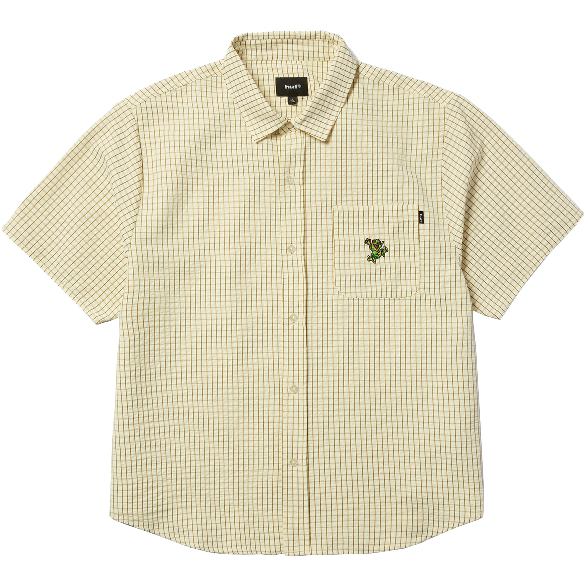 HUF Stuck On You Plaid Shirt Natural