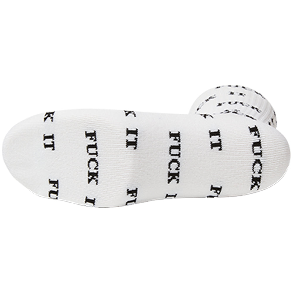 HUF Fuck It Glow Sock White