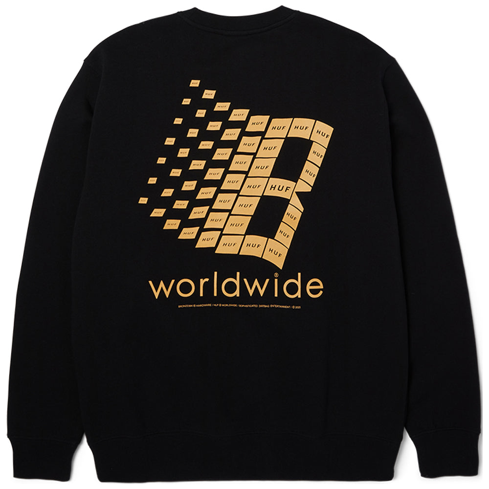 HUF x Bronze 56K Crewneck Black