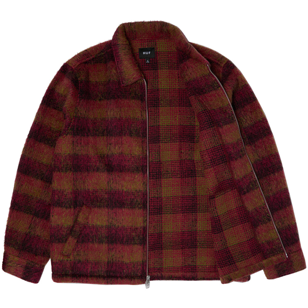 HUF Megablast Plaid Jacket Berry