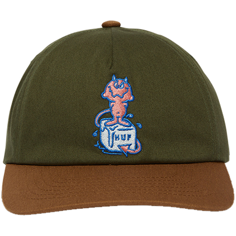 HUF Melt 5 Panel Snapback Hat Green