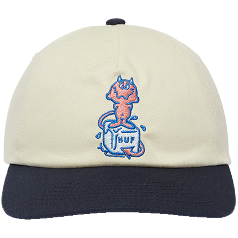 HUF Melt 5 Panel Snapback Hat Natural