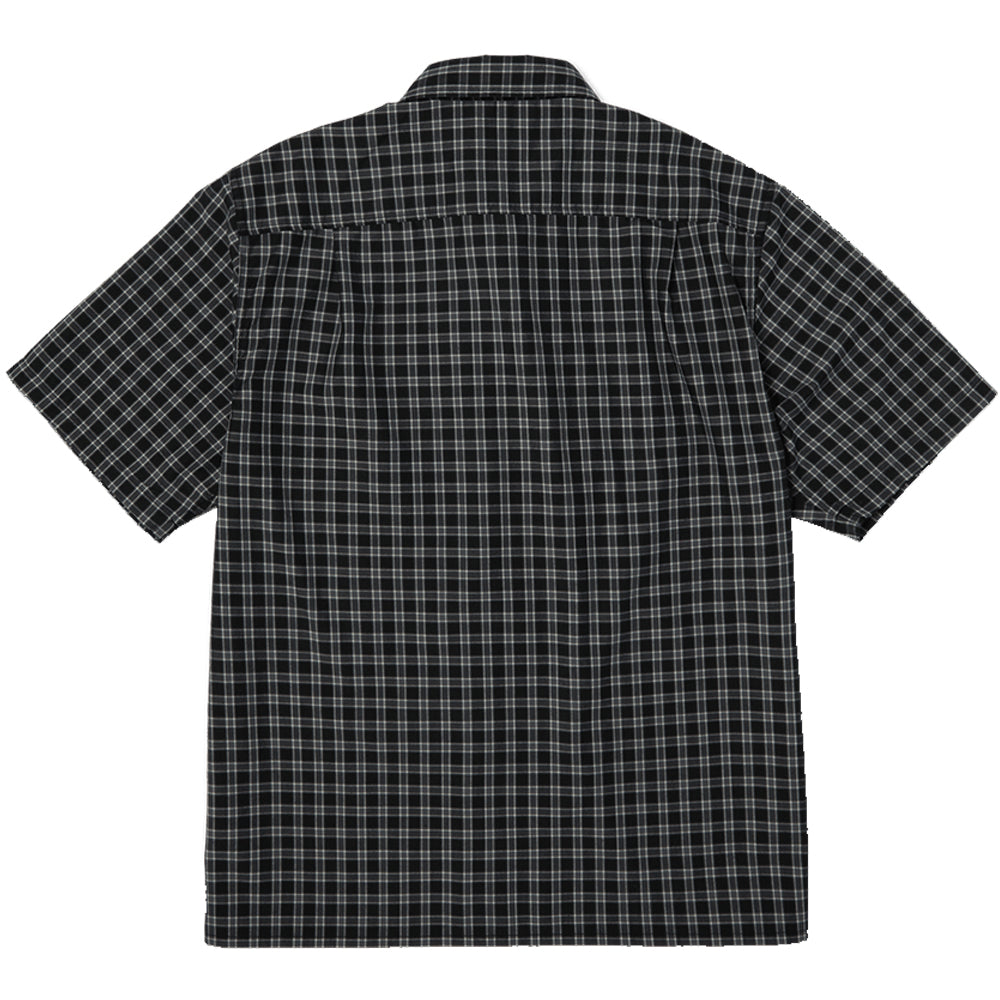 HUF Stretch Micro Plaid Shirt Black