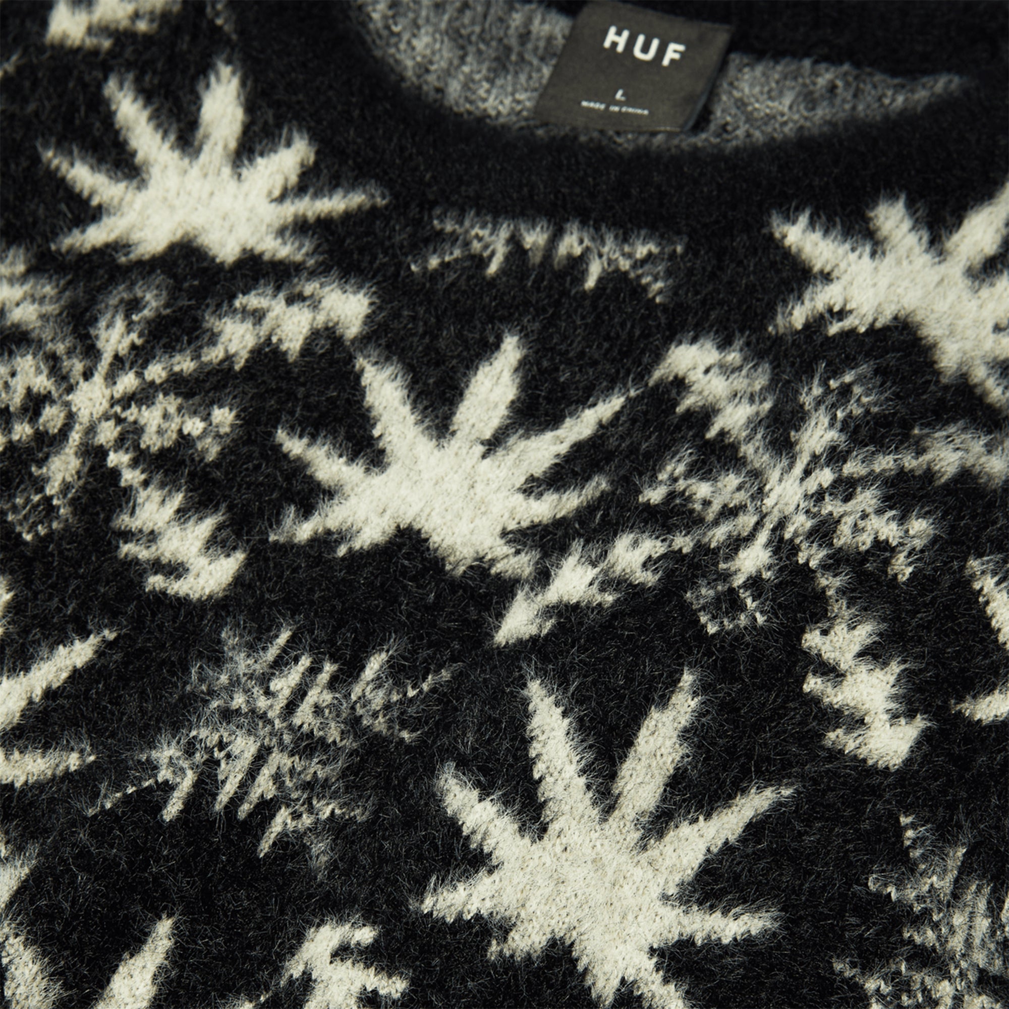 HUF Arctic Plantlife Crewneck Sweater Black