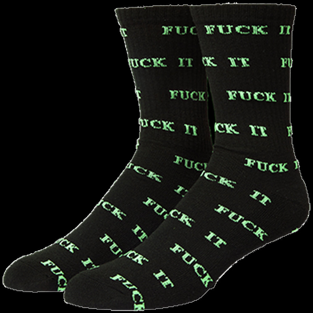 HUF Fuck It Glow Sock Black