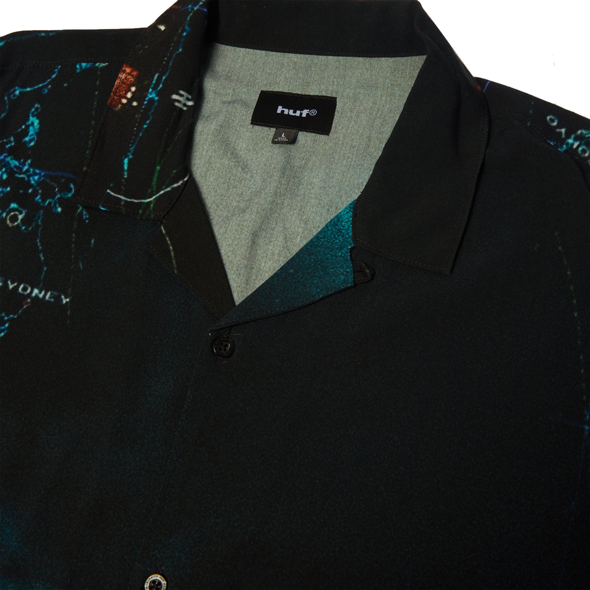 HUF Ground Control Resort Shirt Black