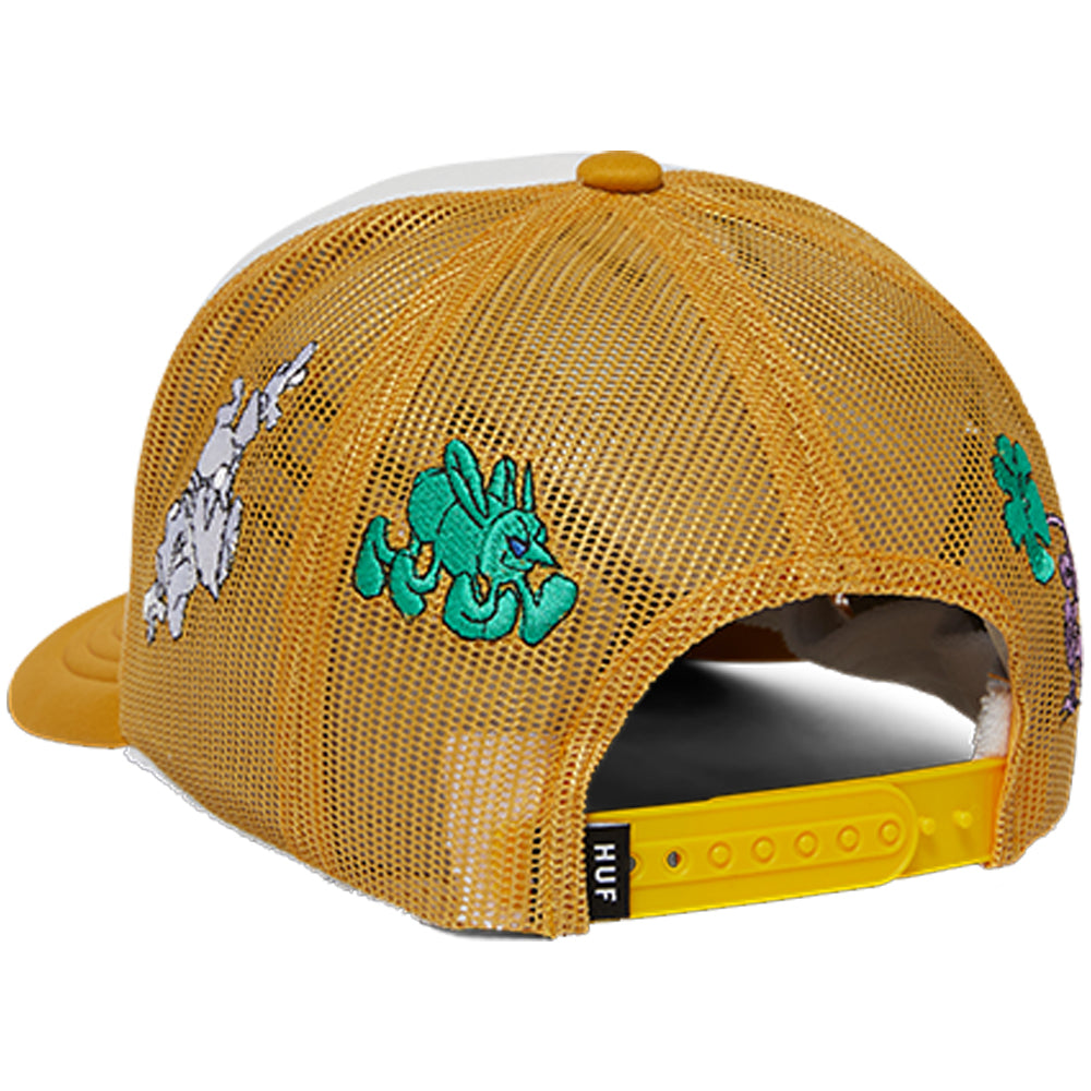 HUF Trip Trucker Hat Tarragon