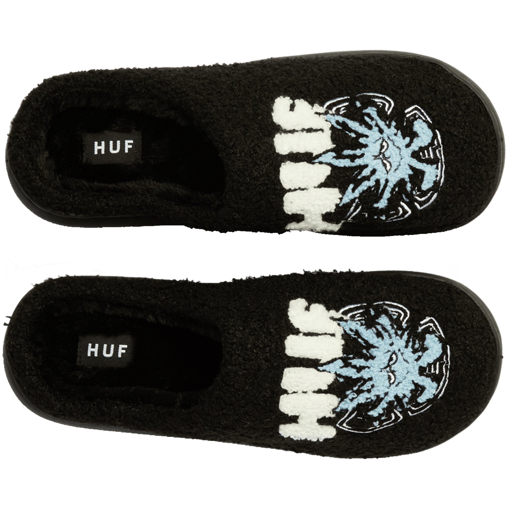 HUF Snow Angel Fuzzy Slipper Black