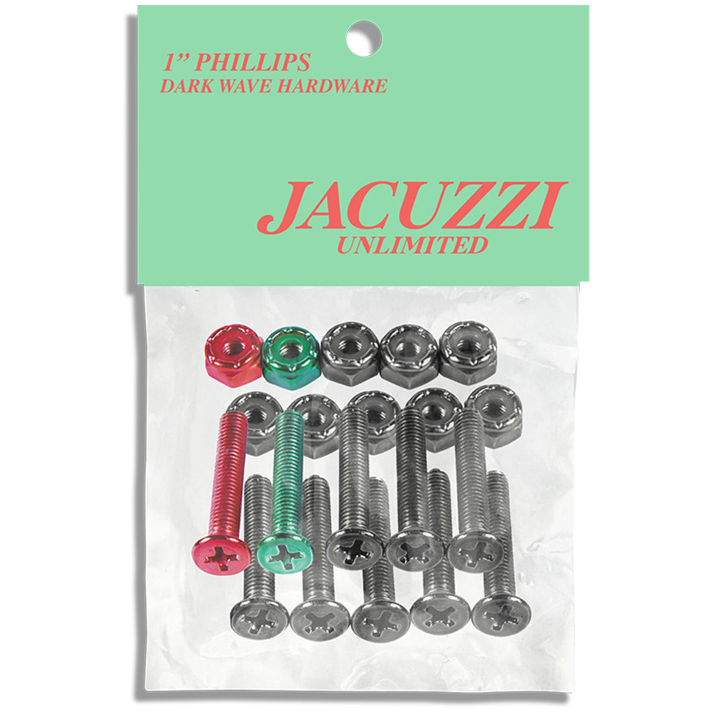 Jacuzzi Unlimited Dark Wave Skateboard Hardware Phillips 1"