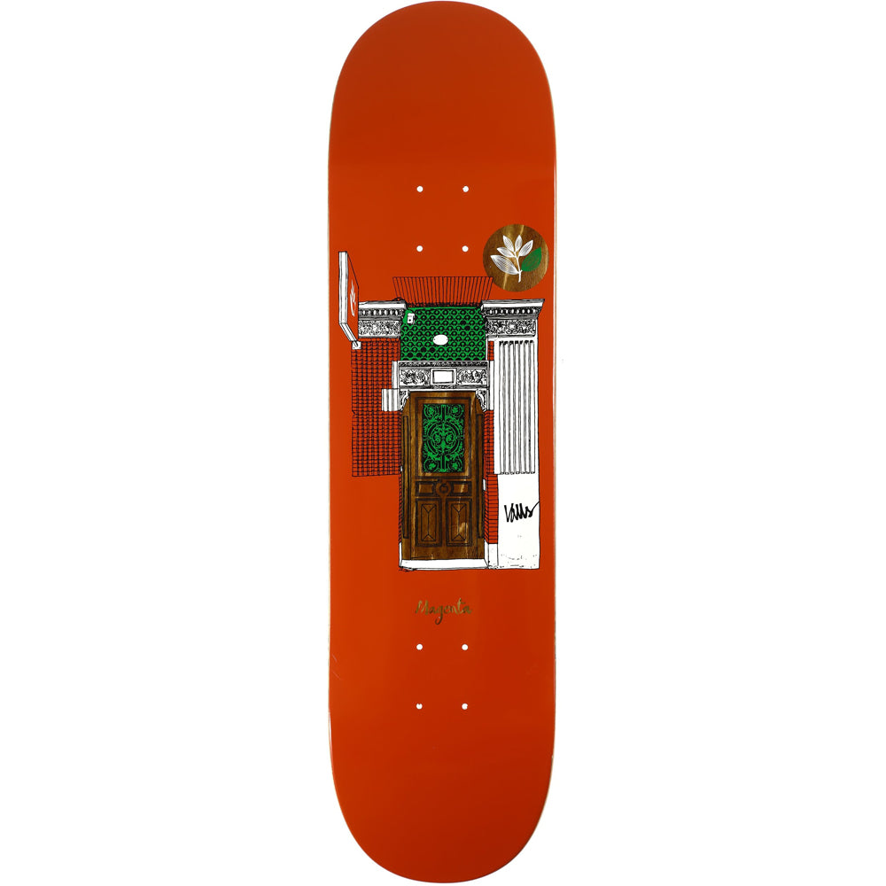 Magenta Leo Valls Door Skateboard Deck 8.25"