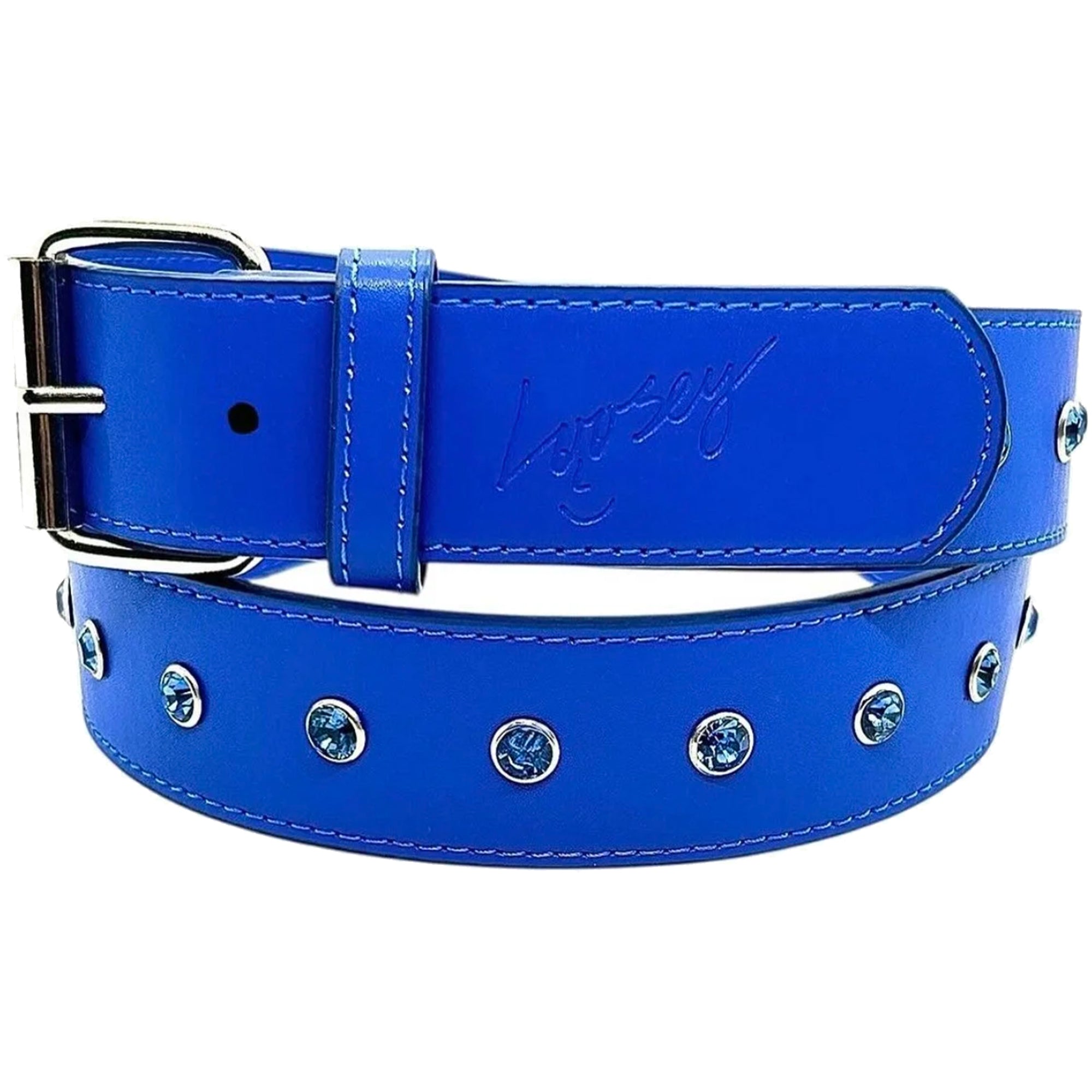 Loosey Rhinestone Belt Royal Blue