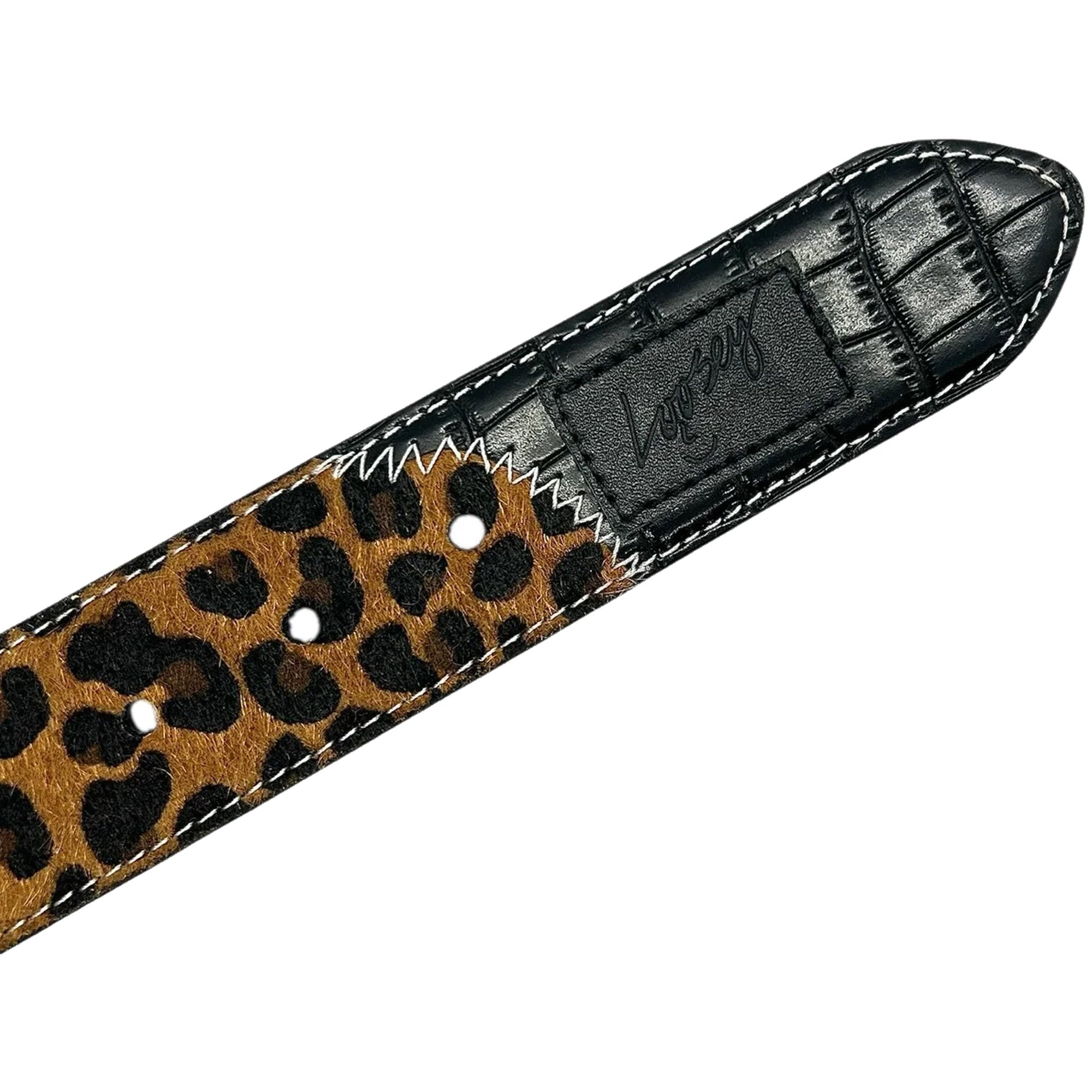 Loosey Croc Cheetah Belt Black