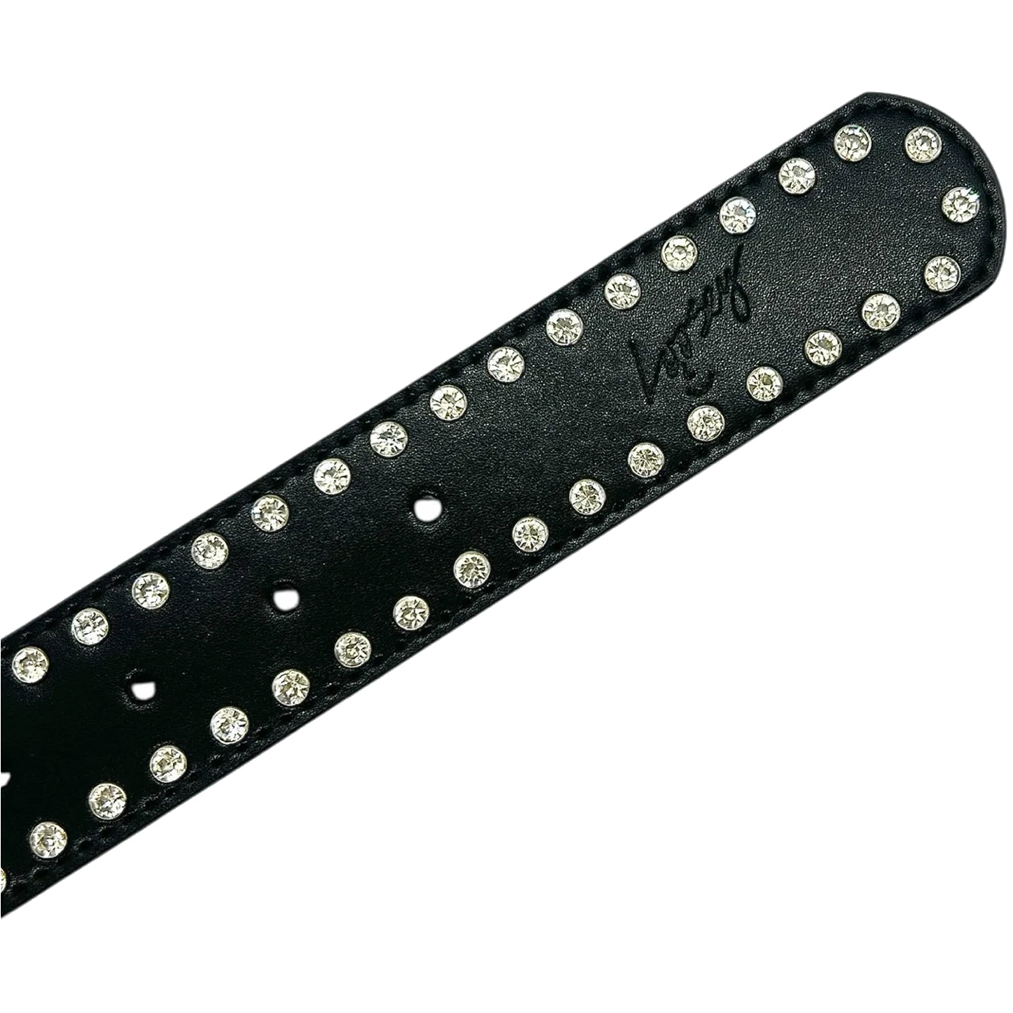 Loosey Gecko Rhinestone Belt Black
