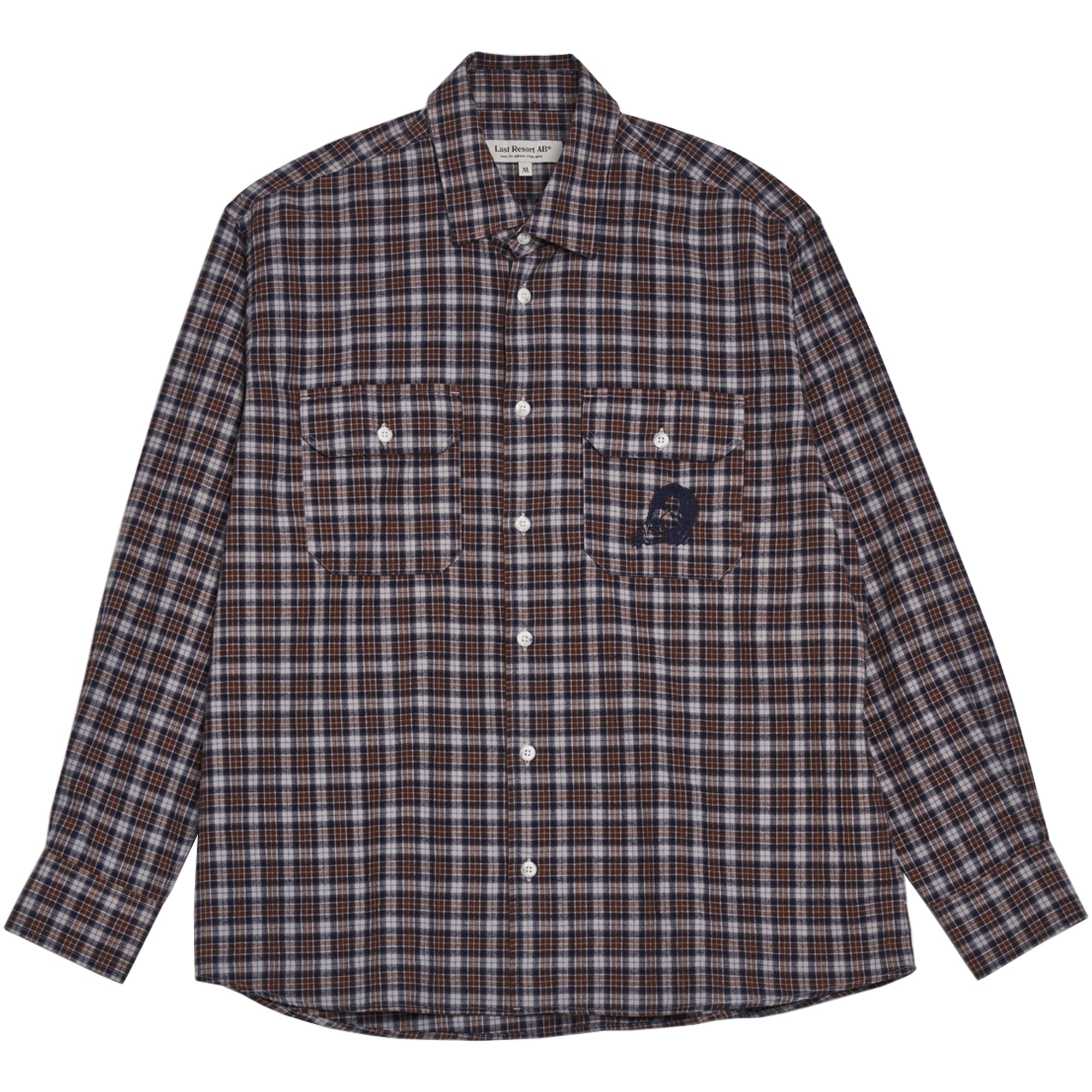 Last Resort AB SM001 Dane Flannel Shirt Grey/Brown
