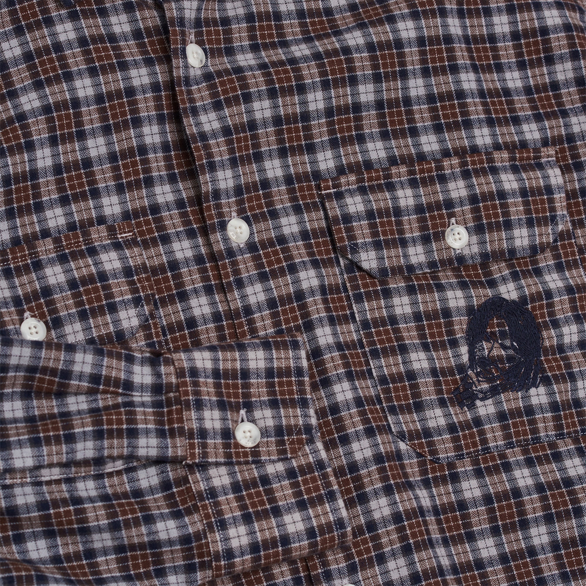 Last Resort AB SM001 Dane Flannel Shirt Grey/Brown
