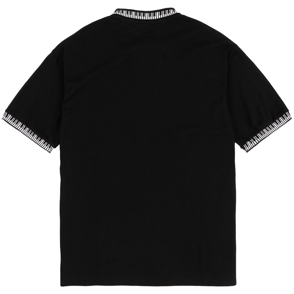 Magenta Piano Polo Black