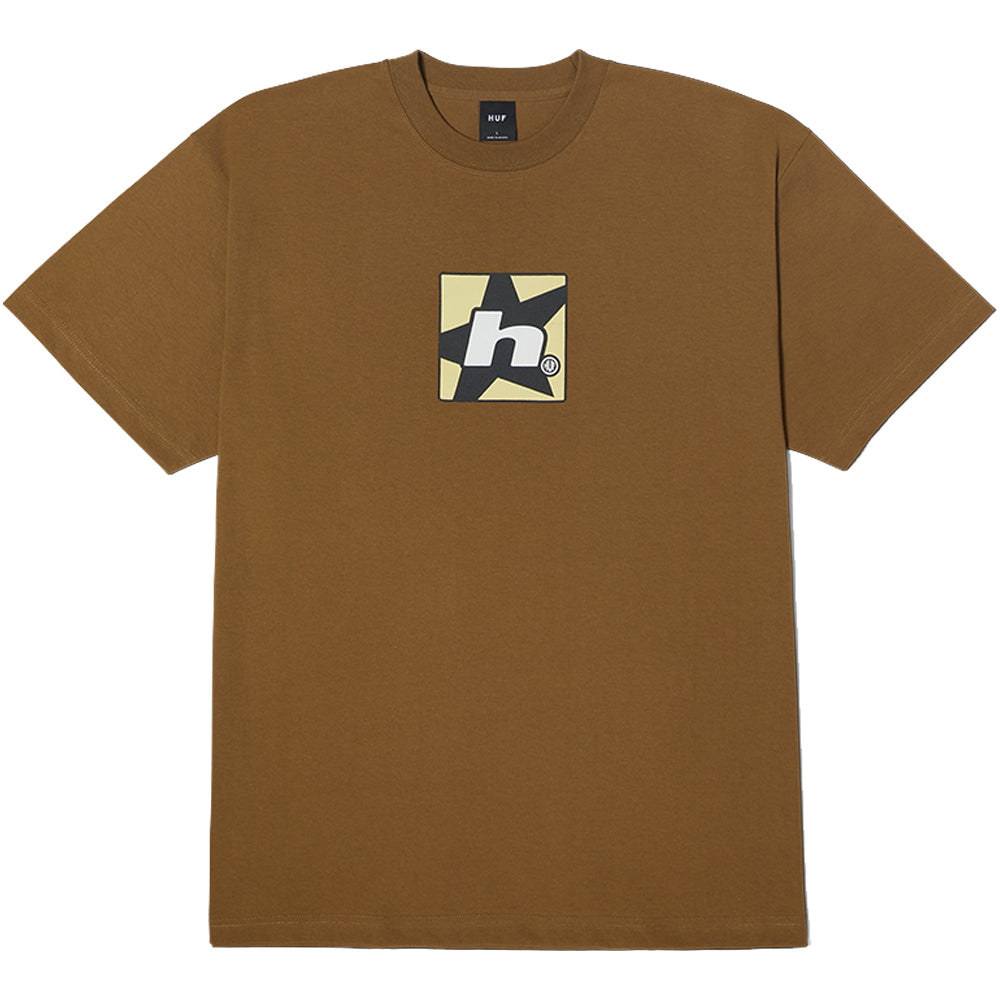 HUF H Star T Shirt Mud