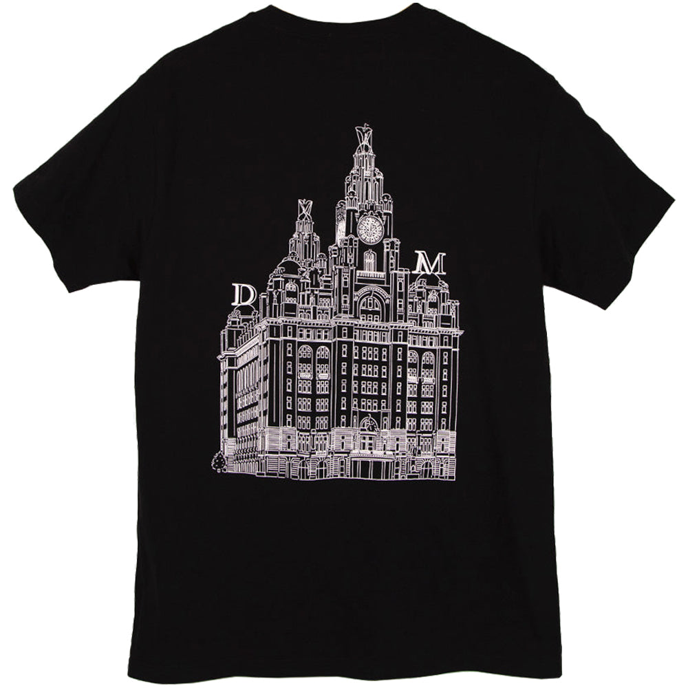 The National Skateboard Co Liver Building Tee Black