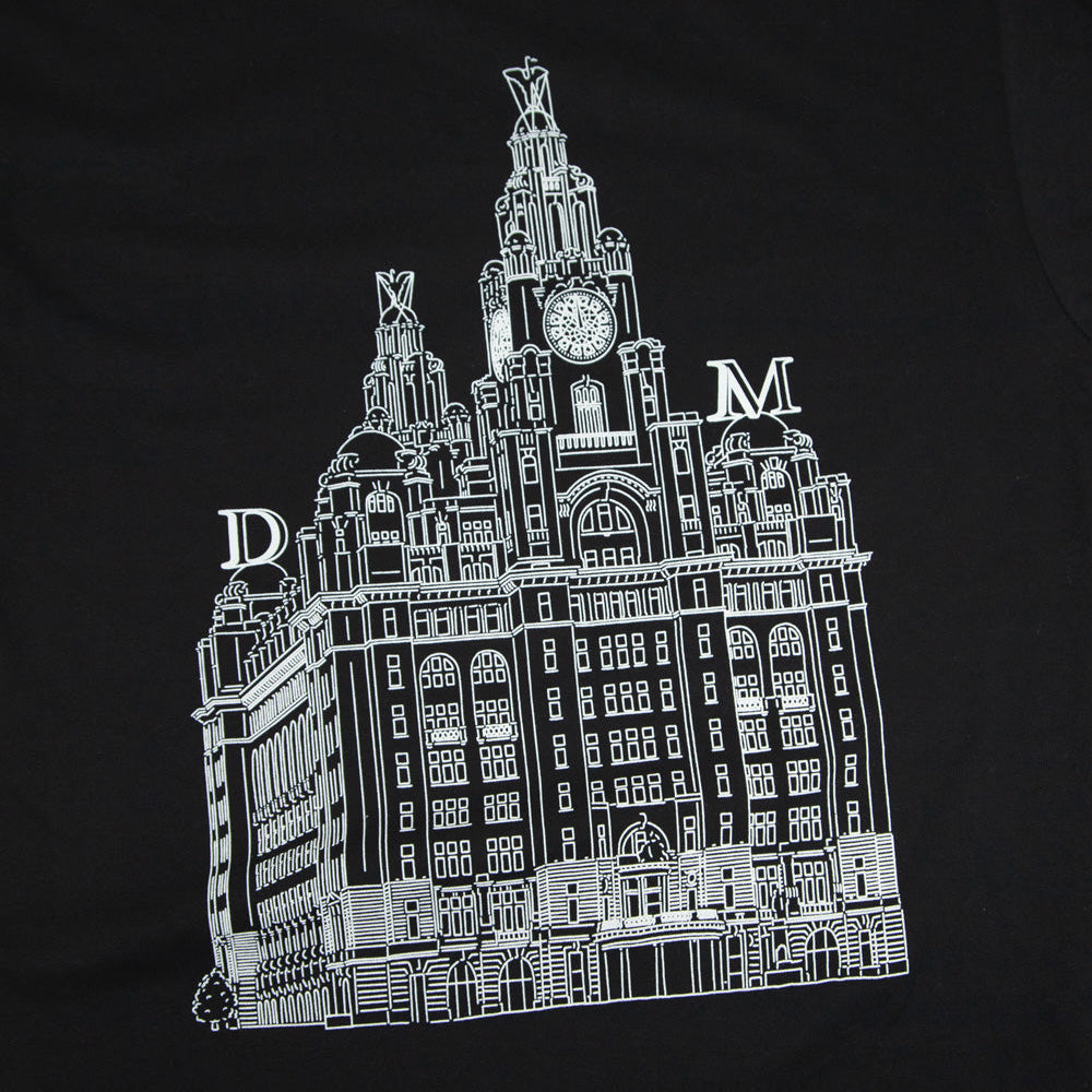 The National Skateboard Co Liver Building Tee Black